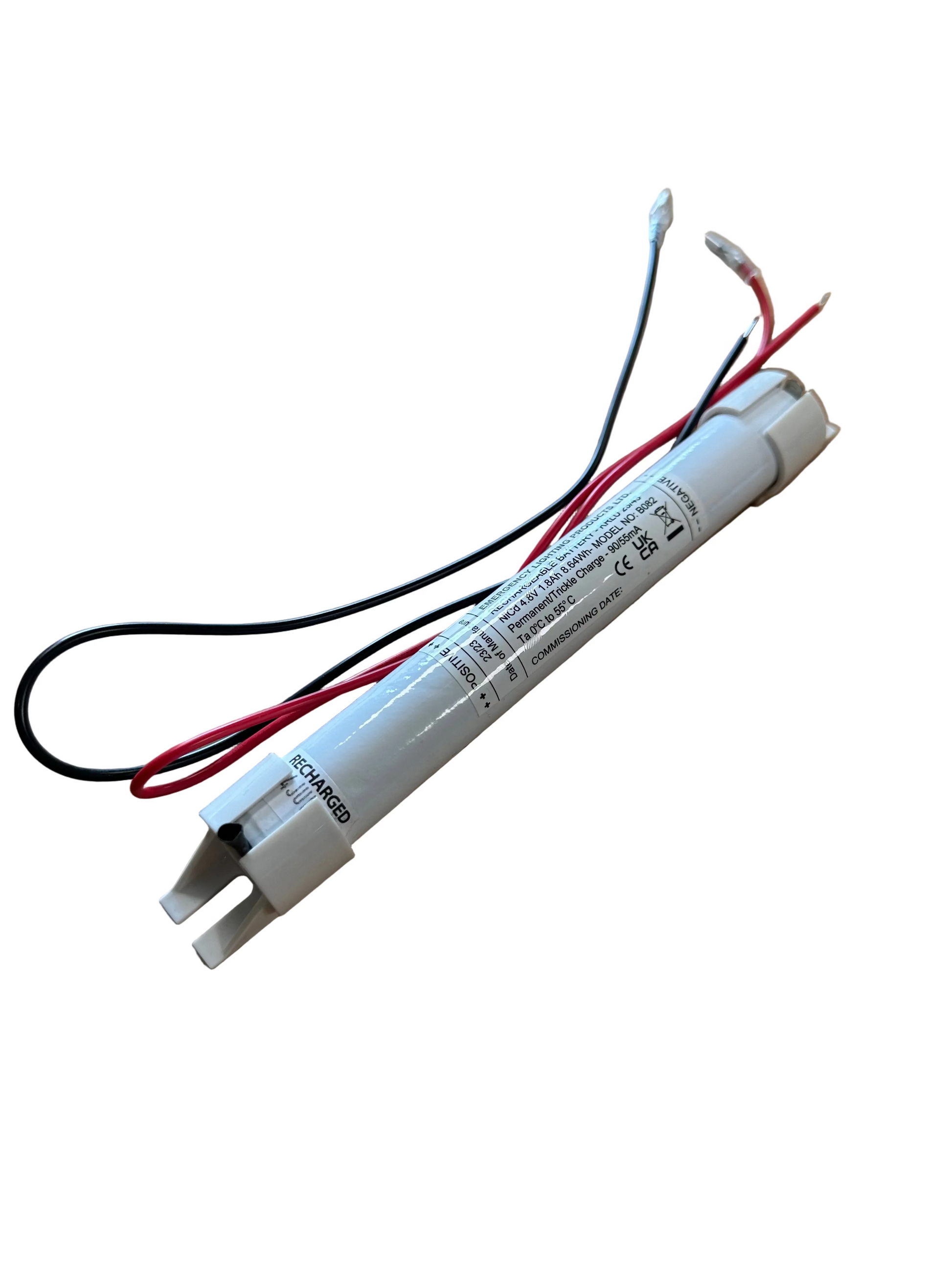 ELP B082 NiCD 4.8V 1.8Ah 4 Sub-C Cell Stick Battery C/W Leads and Connector - LED Retro