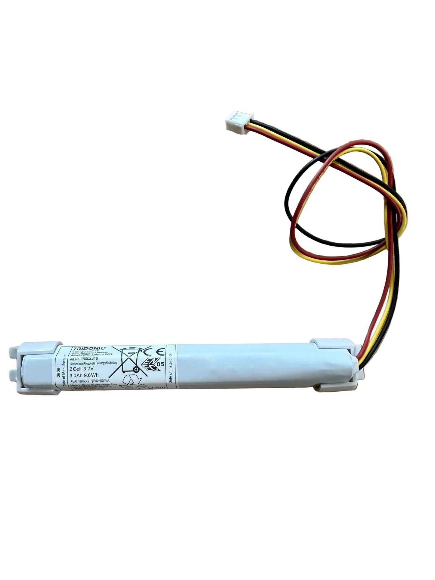 Tridonic 28002318 ACCU-LiFePO4 3.0Ah 2A CON - LiFePO4 Emergency Lighting Battery - LED Retro