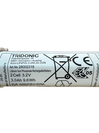 Tridonic 28002318 ACCU-LiFePO4 3.0Ah 2A CON - LiFePO4 Emergency Lighting Battery - LED Retro