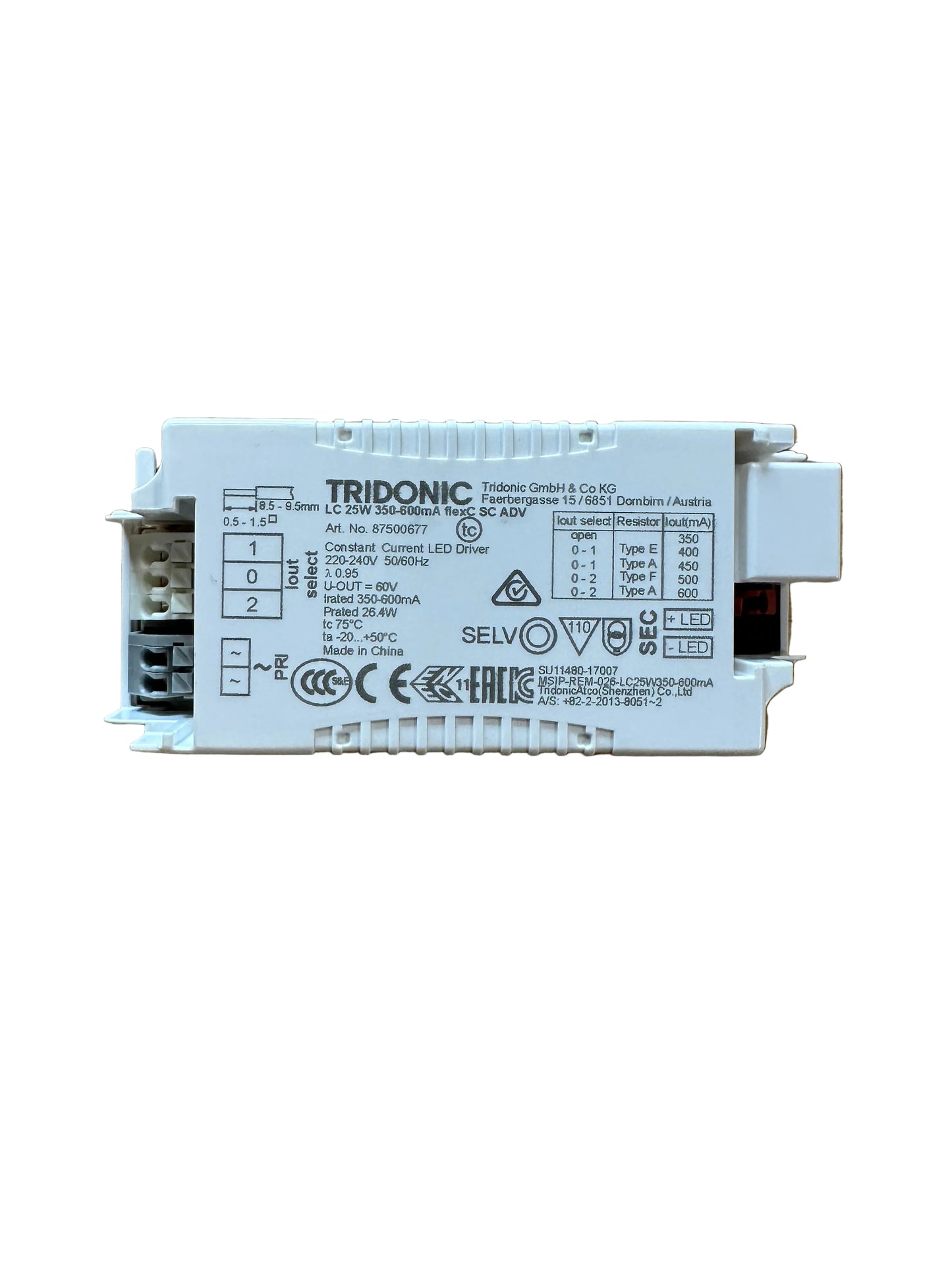 Tridonic 87500677 LC 25W 350-600mA flexC SC ADV - LED Retro