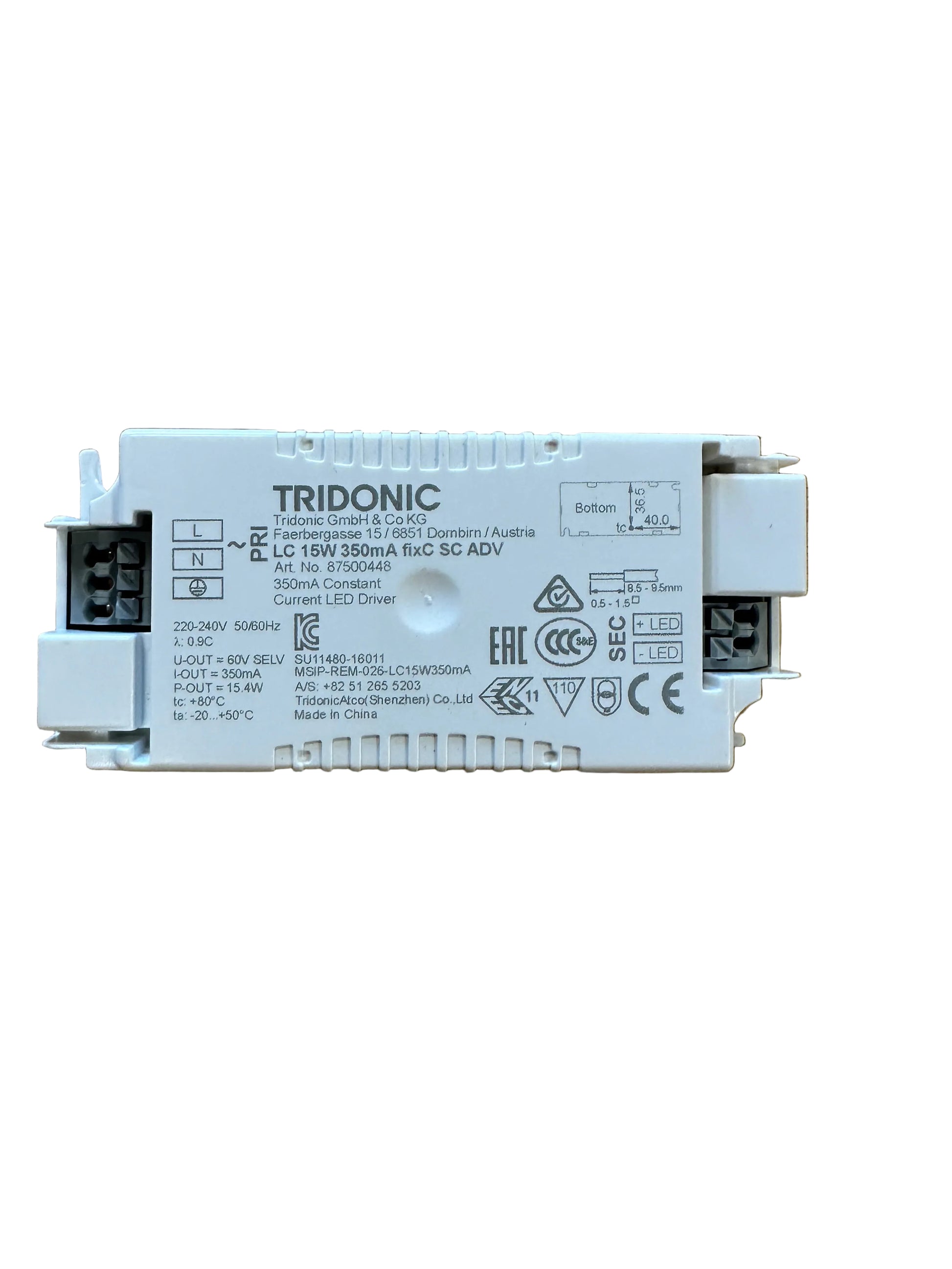 Tridonic 87500448 LC 15W 350mA fixC SC ADV - LED Retro