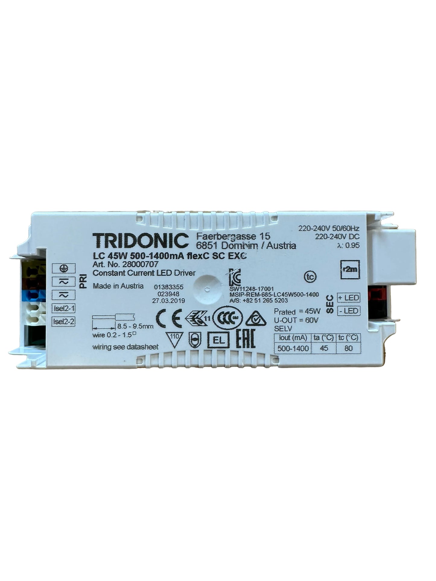 Tridonic 28000707 LC 45W 500-1400mA flexC SC EXC - LED Retro