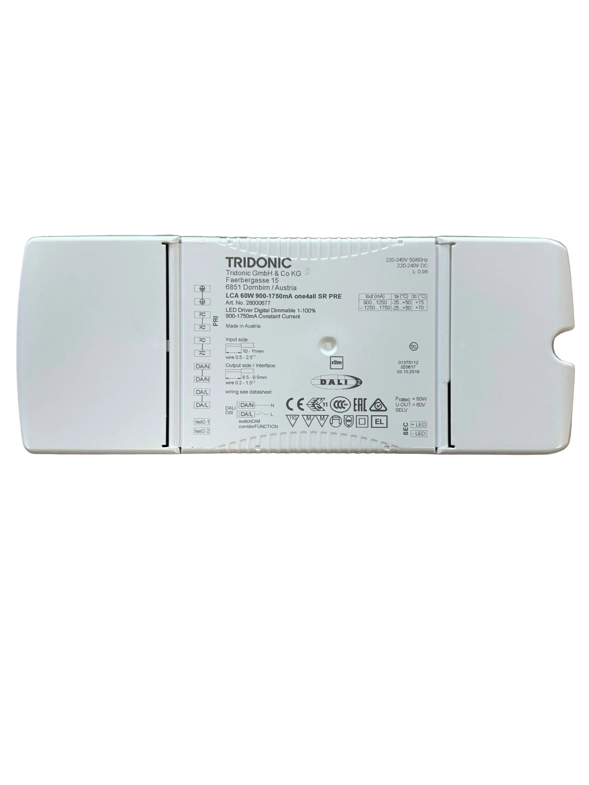 Tridonic 28000677 LCA 60W 350-1750mA one4all SR PRE - LED Retro