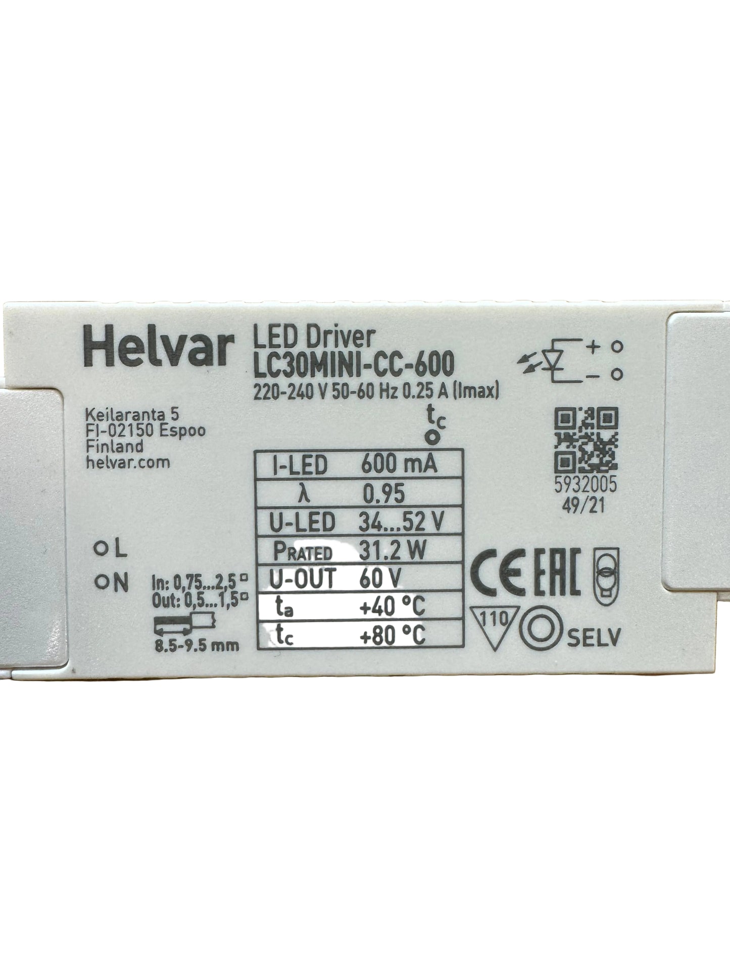 Helvar LC30MINI-CC-600 - 5932005 - LED Retro