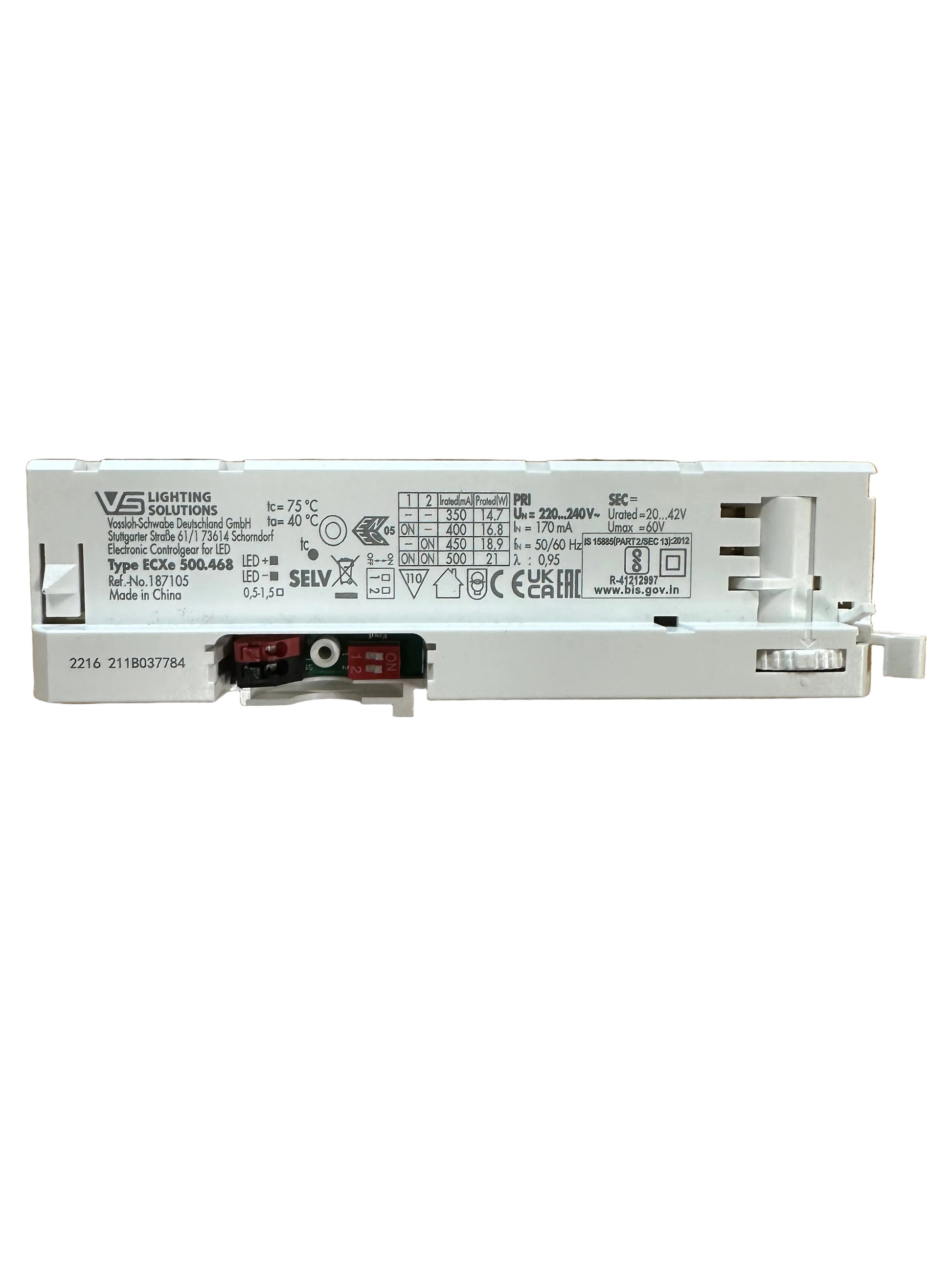 Vossloh Schwabe ECXe 500.468 - 187105- 14.7-21W - 20-42V Track Adapter Driver - LED Retro
