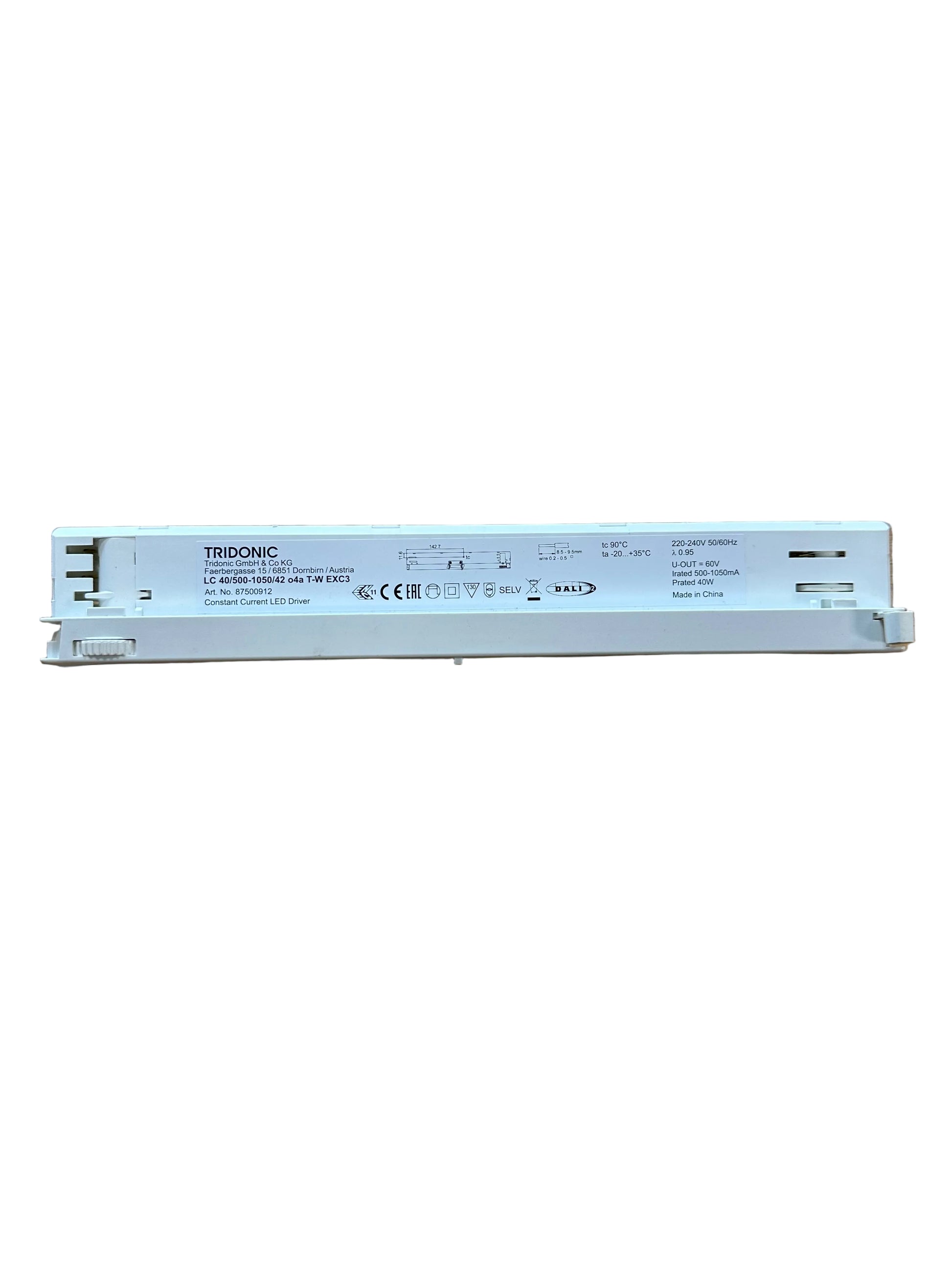 Tridonic 87500912 LC 40/500-1050/42 o4a T-W EXC3 Dimmable In-track LED Driver - LED Retro