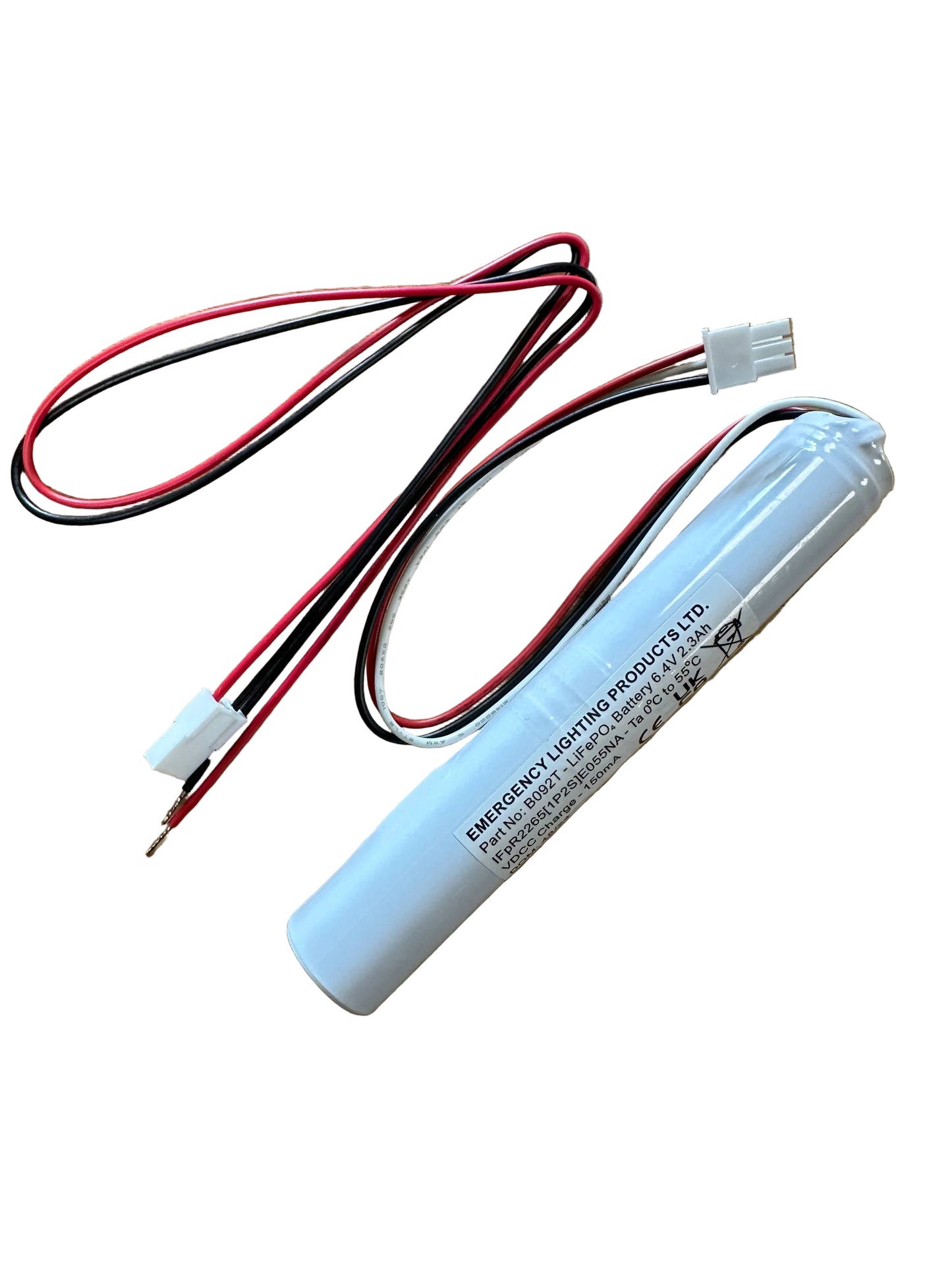 ELP B092T 2 Cell 6.4V 2.3Ah LiFePO4 Emergency Lighting Battery Stick - LED Retro