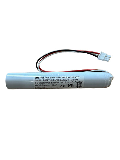 ELP B092T 2 Cell 6.4V 2.3Ah LiFePO4 Emergency Lighting Battery Stick - LED Retro