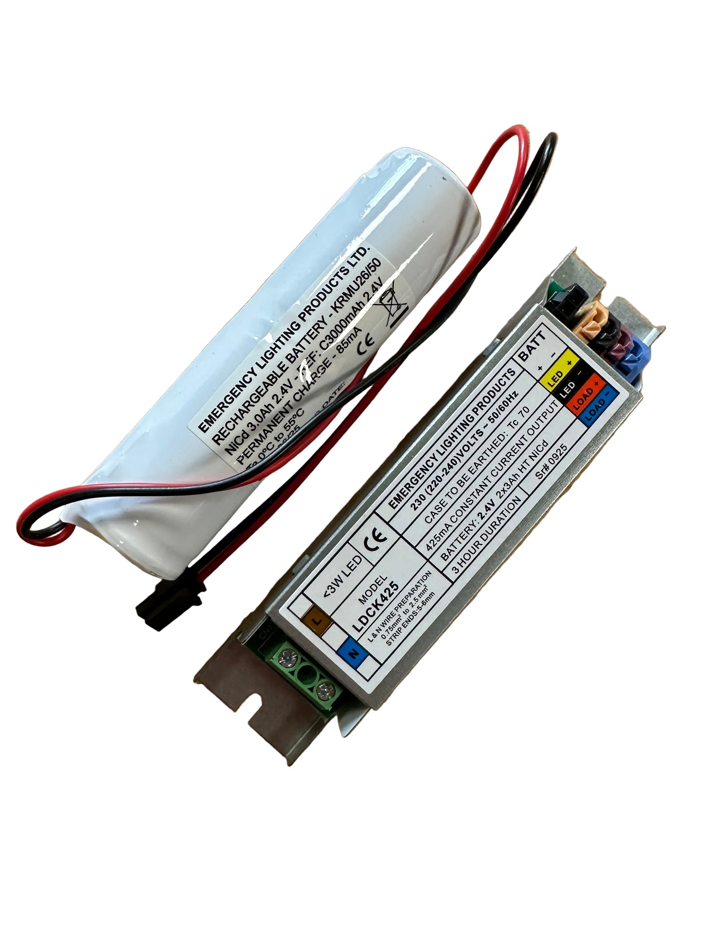 ELP LDCK/425 Non-Maintained 350mA Minature Emergency Kit c/w Battery - LED Retro