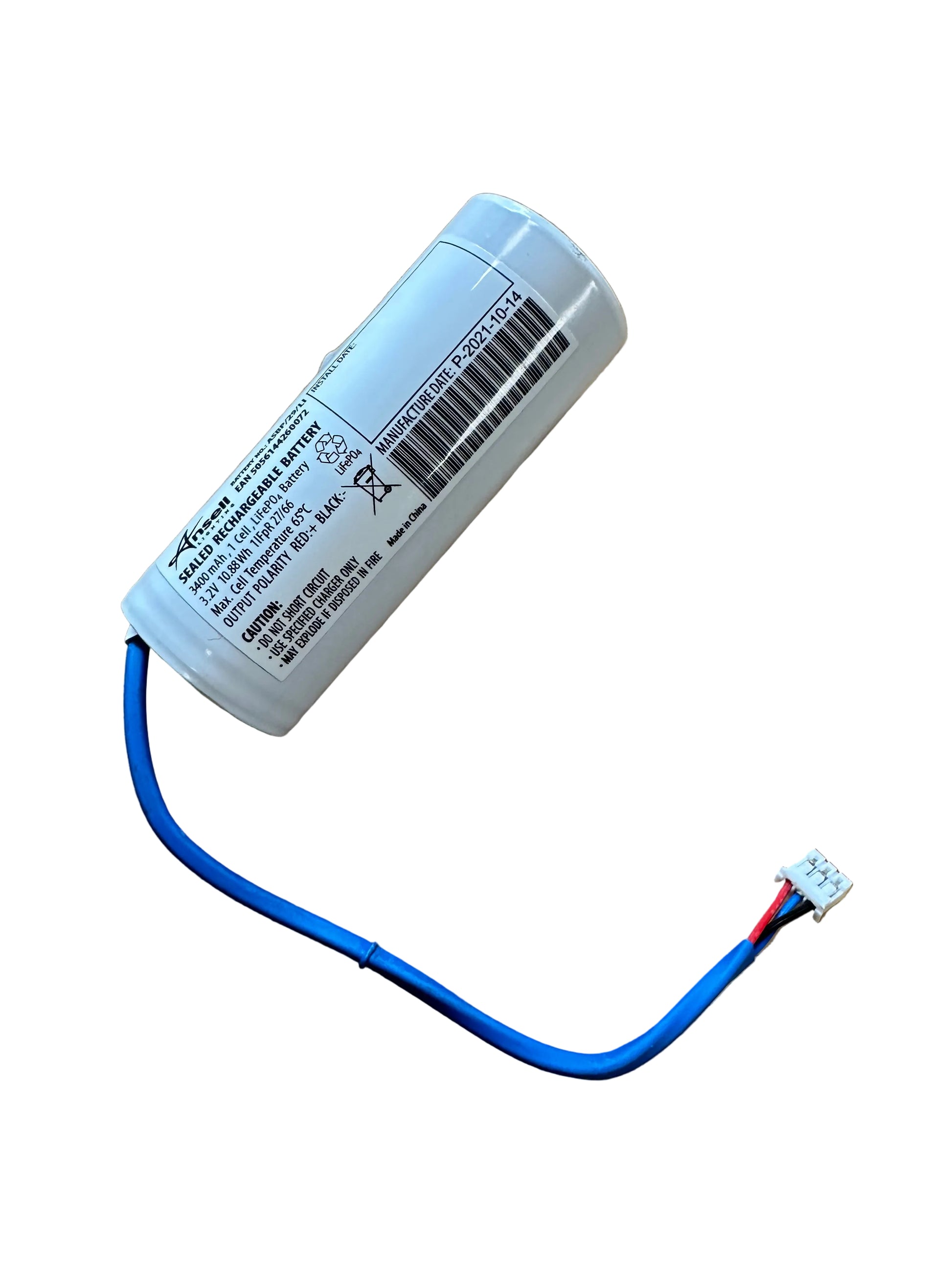 LBP1-3.2V-3400MAH-CON 3.2V 3400mAh LifePO4 3 Wire Lithium Battery Stick c/w JST-XH Connector - LED Retro