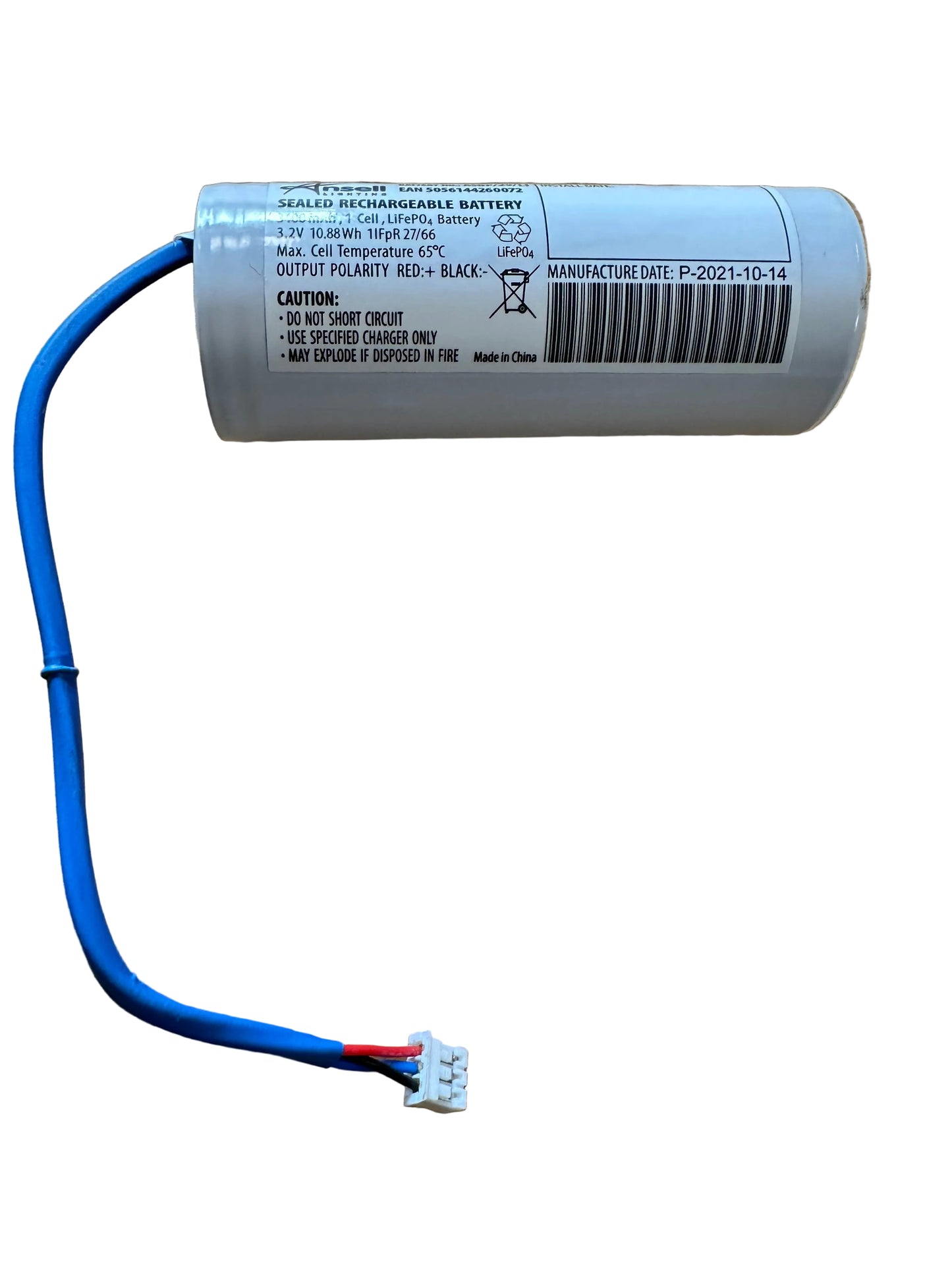 LBP1-3.2V-3400MAH-CON 3.2V 3400mAh LifePO4 3 Wire Lithium Battery Stick c/w JST-XH Connector - LED Retro