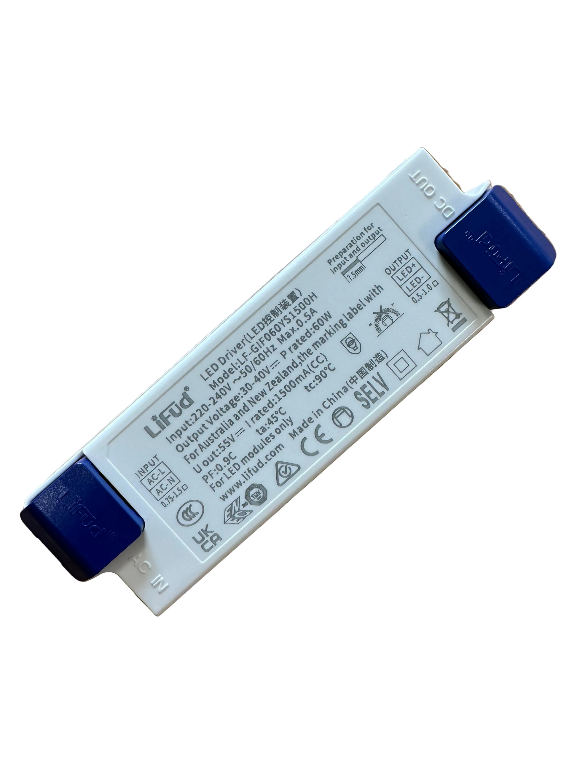 Lifud LF-GIF060YA(H)1500H 60W 1500mA LED Driver 33-40V - LED Retro