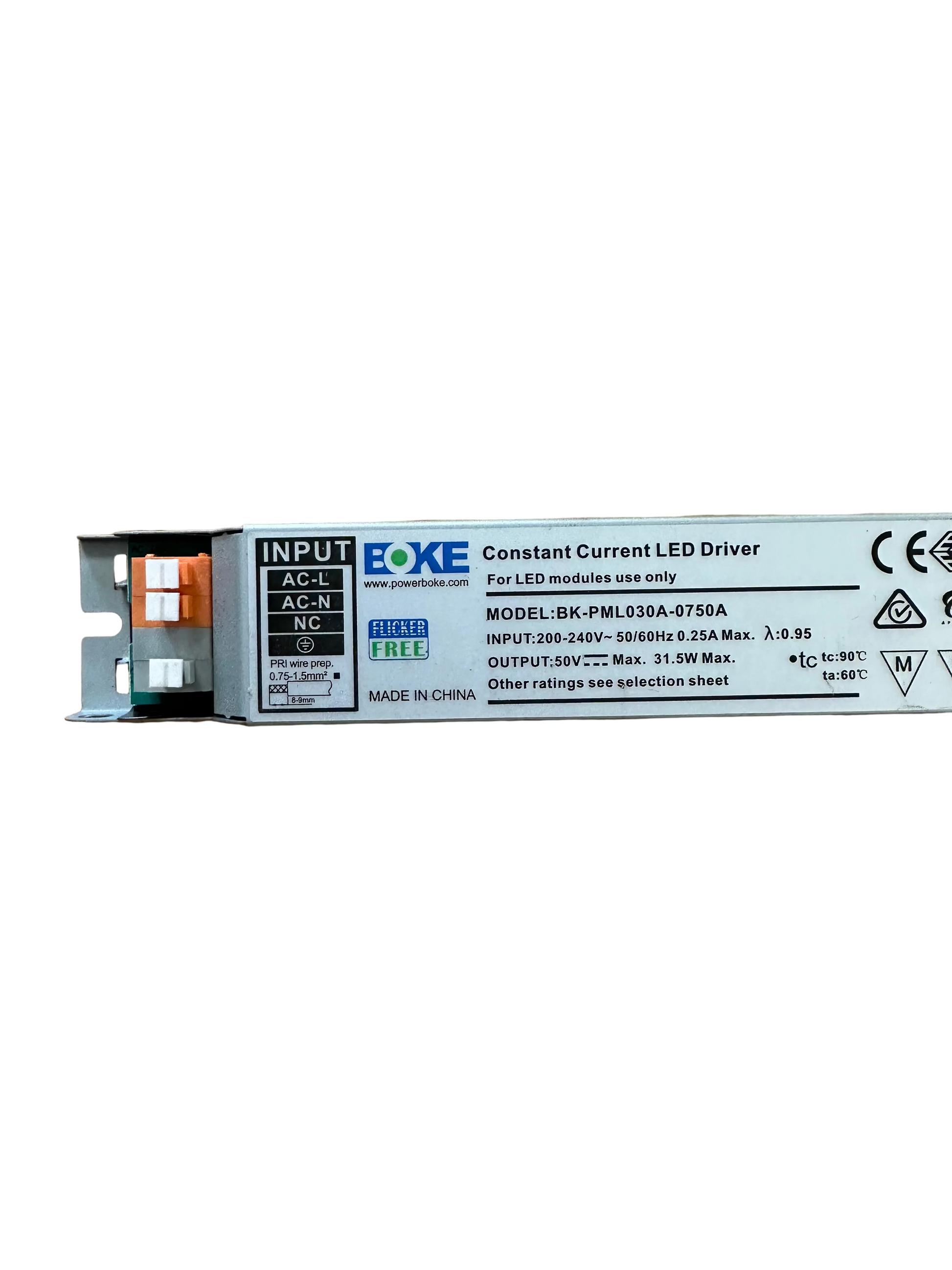 BOKE BK-PML030A-0750A 31.5W 550-750mA Linear LED Driver - LED Retro