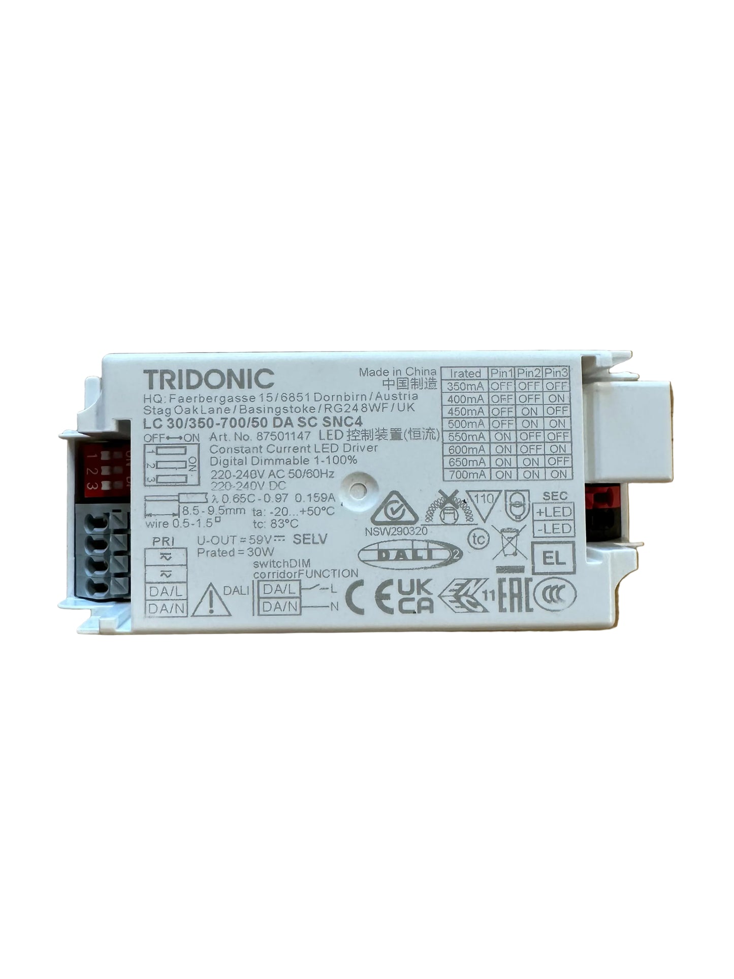 Tridonic 87501147 LC 30/350-700/50 DA SC SNC4 - LED Retro