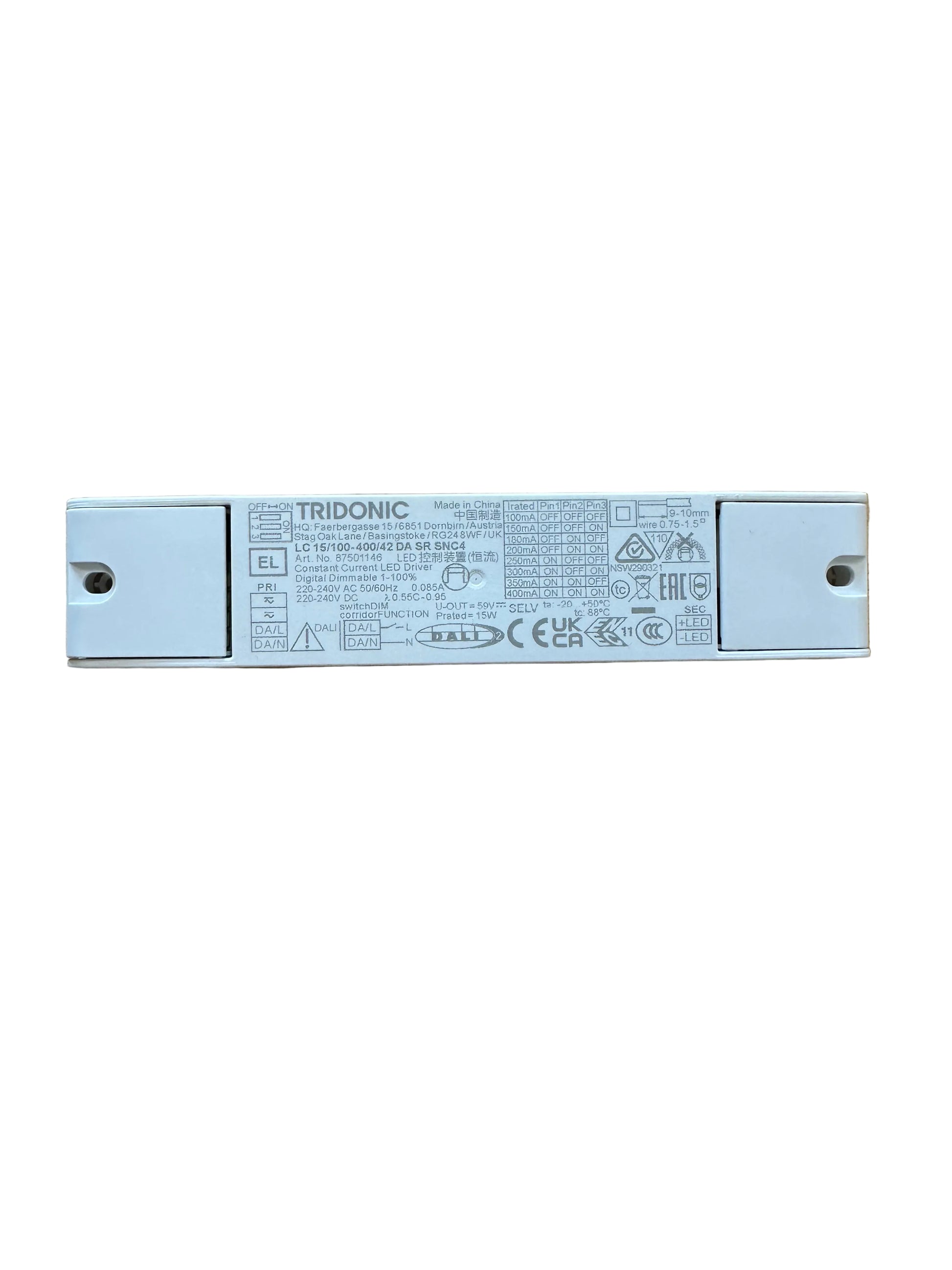 Tridonic 87501146 LC 15W 100-400mA DA SR SNC4 - LED Retro
