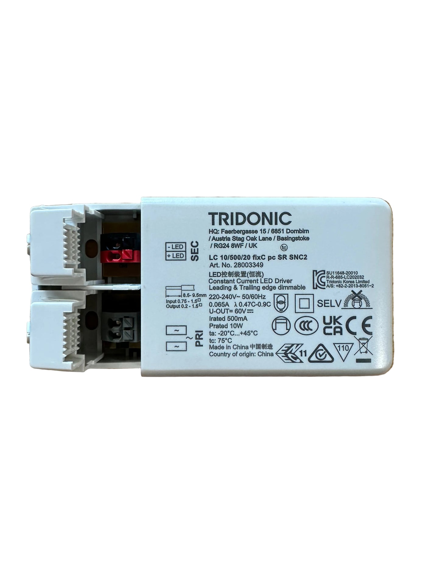 Tridonic 28003349 LC 10W 500mA fixC pc SR SNC2 Phase Cut Dimmable Driver - LED Retro