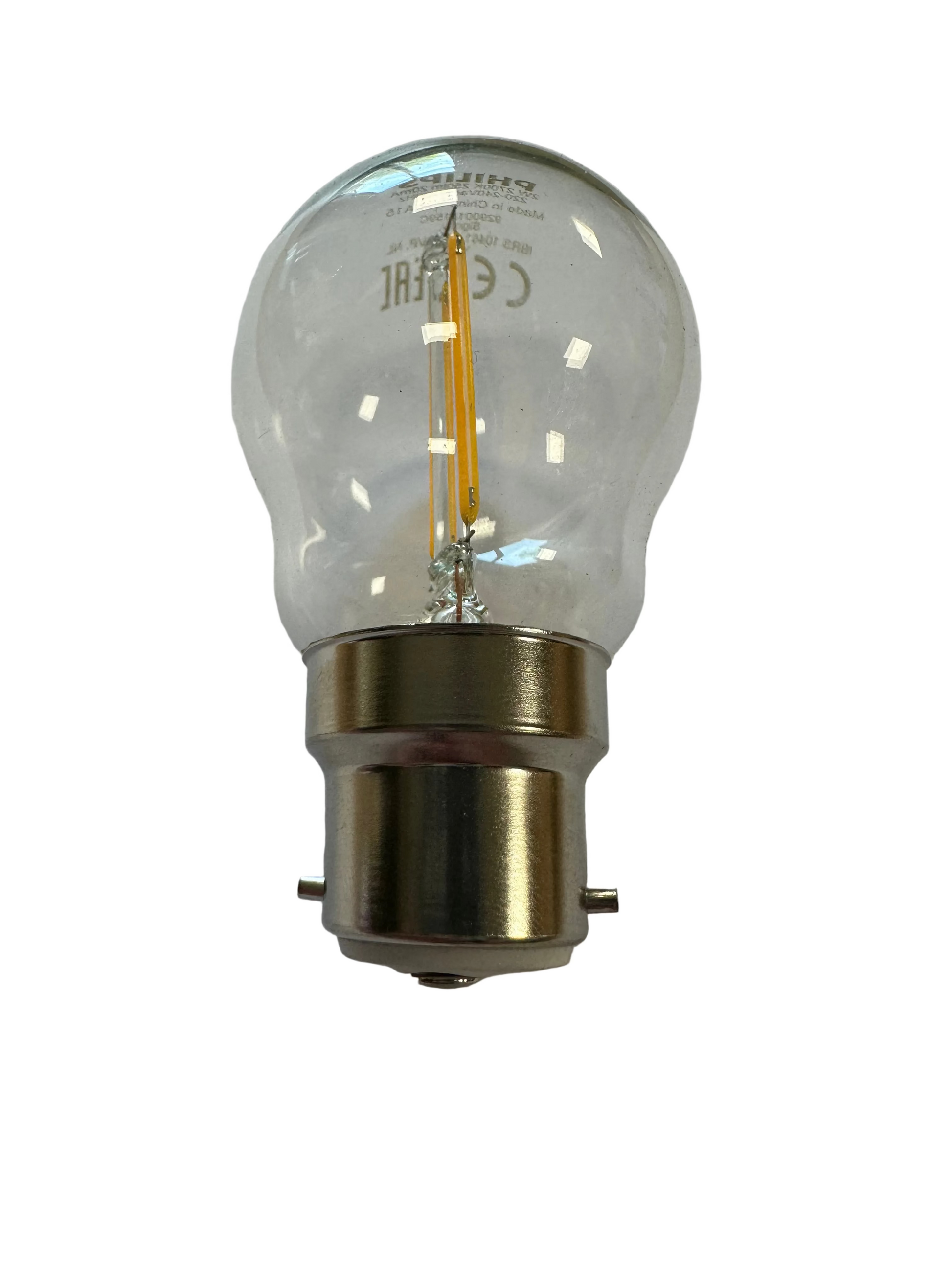 Energizer LED Filament Golf B22 (BC) 470lm 4W 2,700K (Warm White) Bulb - LED Retro
