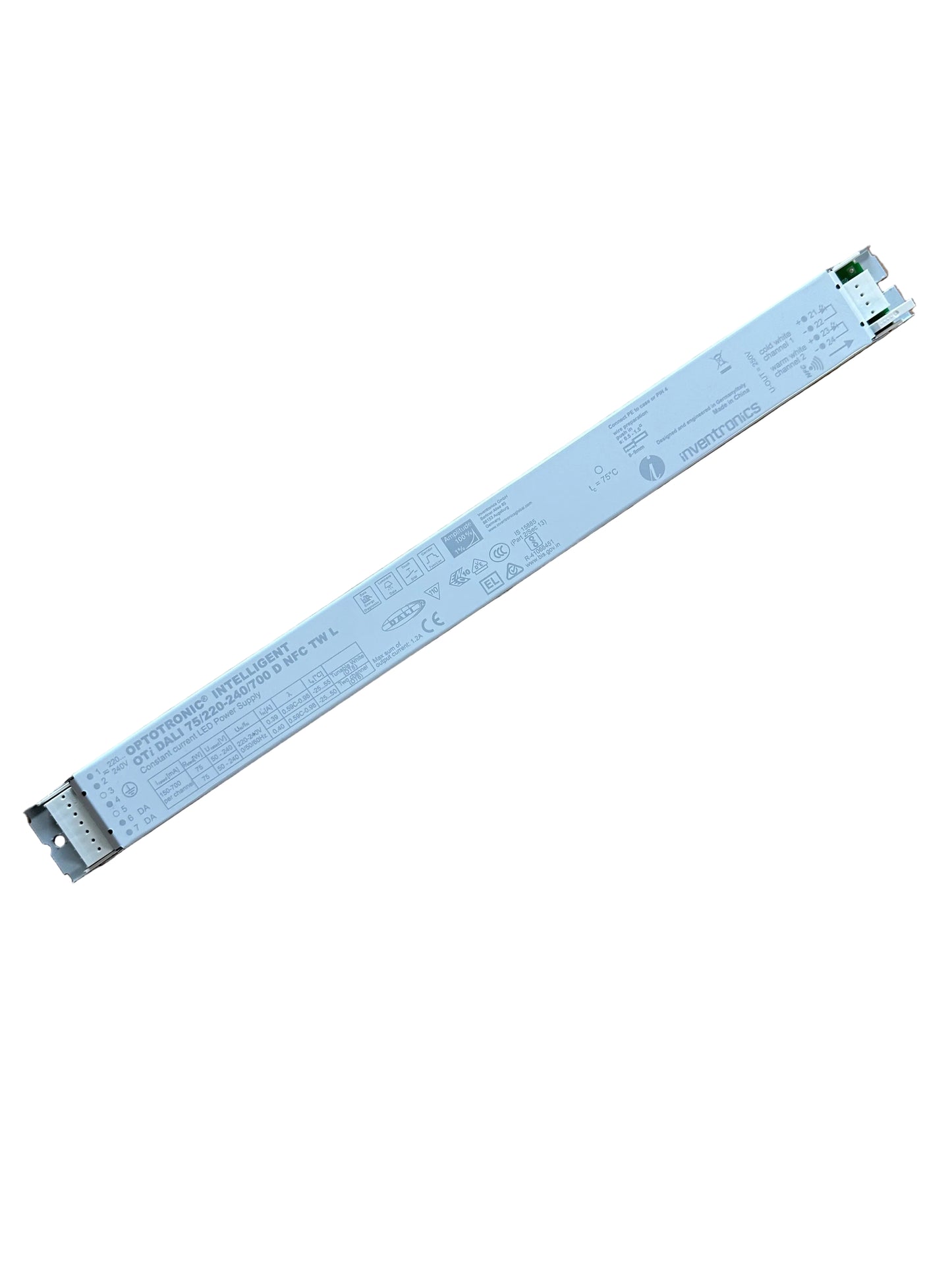 Inventronics OTi DALI 75/220-240/700 D NFC TW L - Tunable White DALI Dimmable (non-isolated) LED Driver - LED Retro