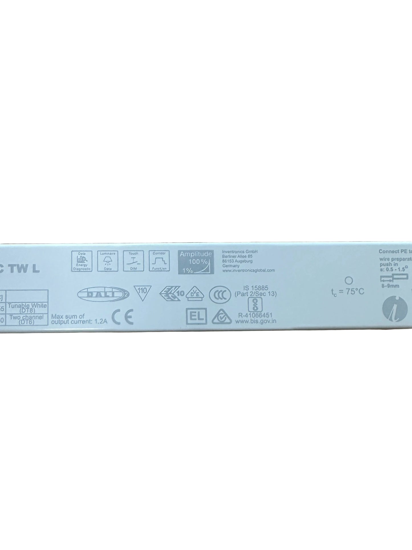 Inventronics OTi DALI 75/220-240/700 D NFC TW L - Tunable White DALI Dimmable (non-isolated) LED Driver - LED Retro