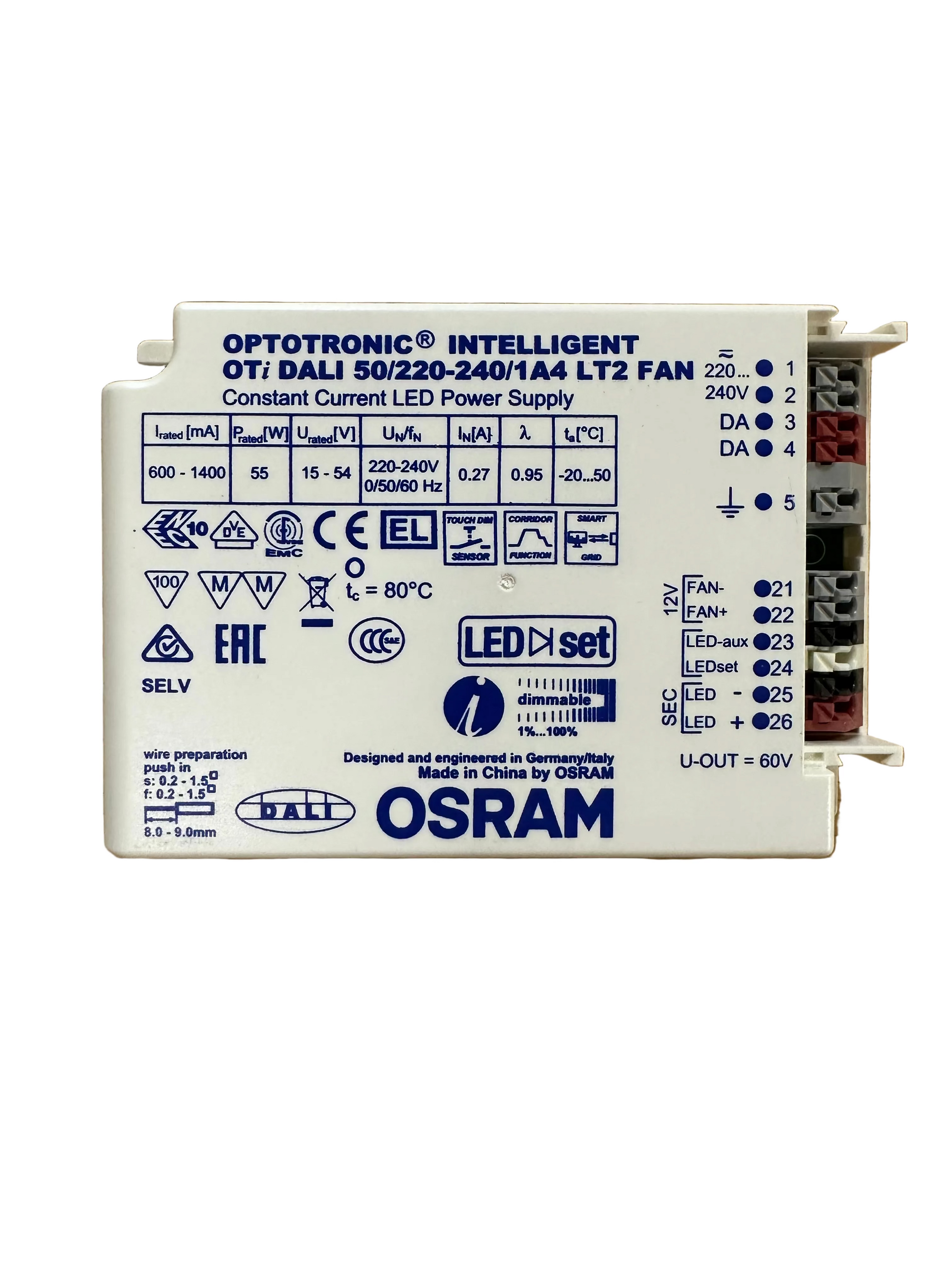 Osram OTi DALI 50/220…240/1A4 LT2 FAN - LED Retro