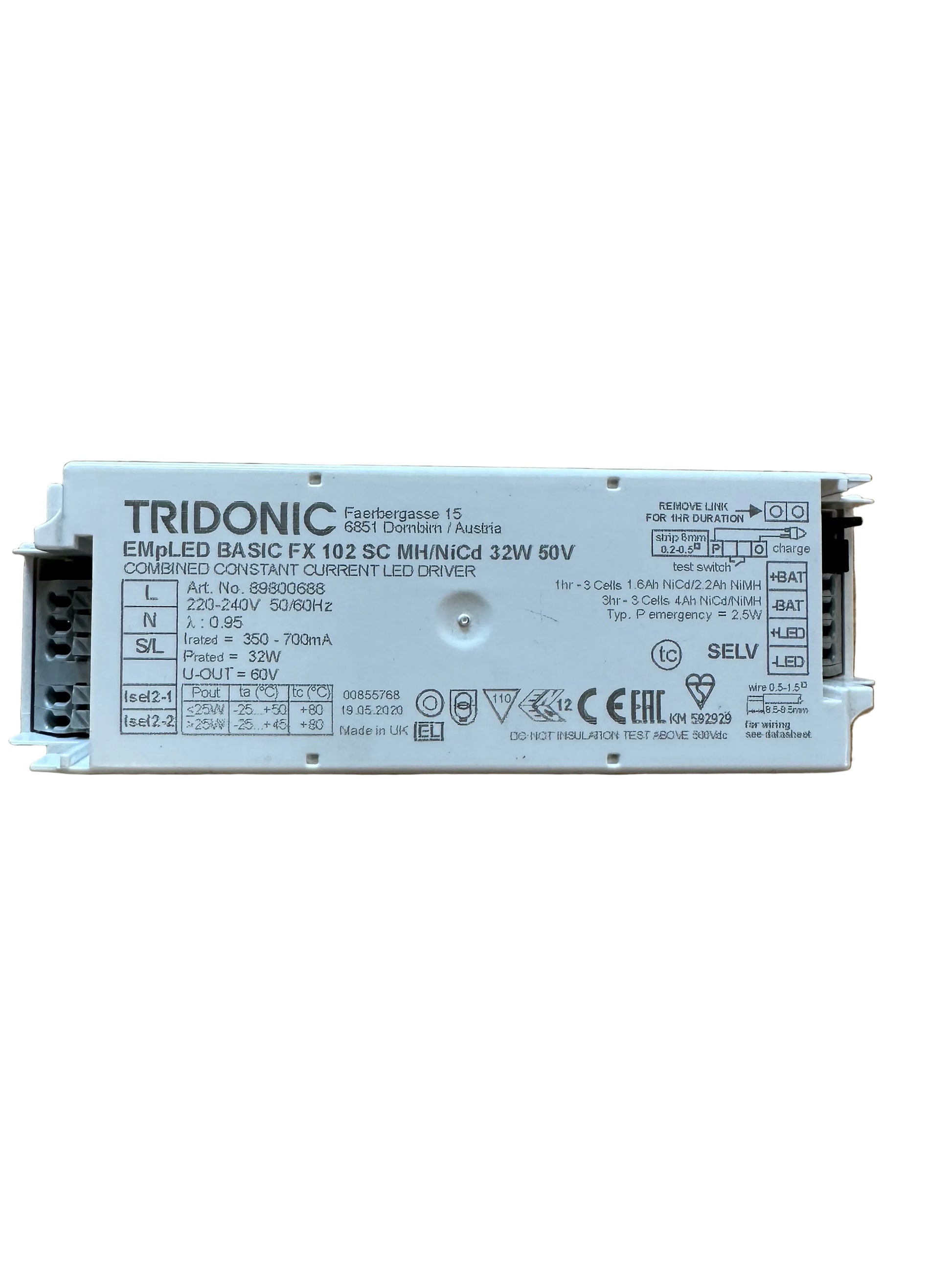 Tridonic 89800688 EM powerLED BASIC FX SC MH/NiCd 32 W - LED Retro