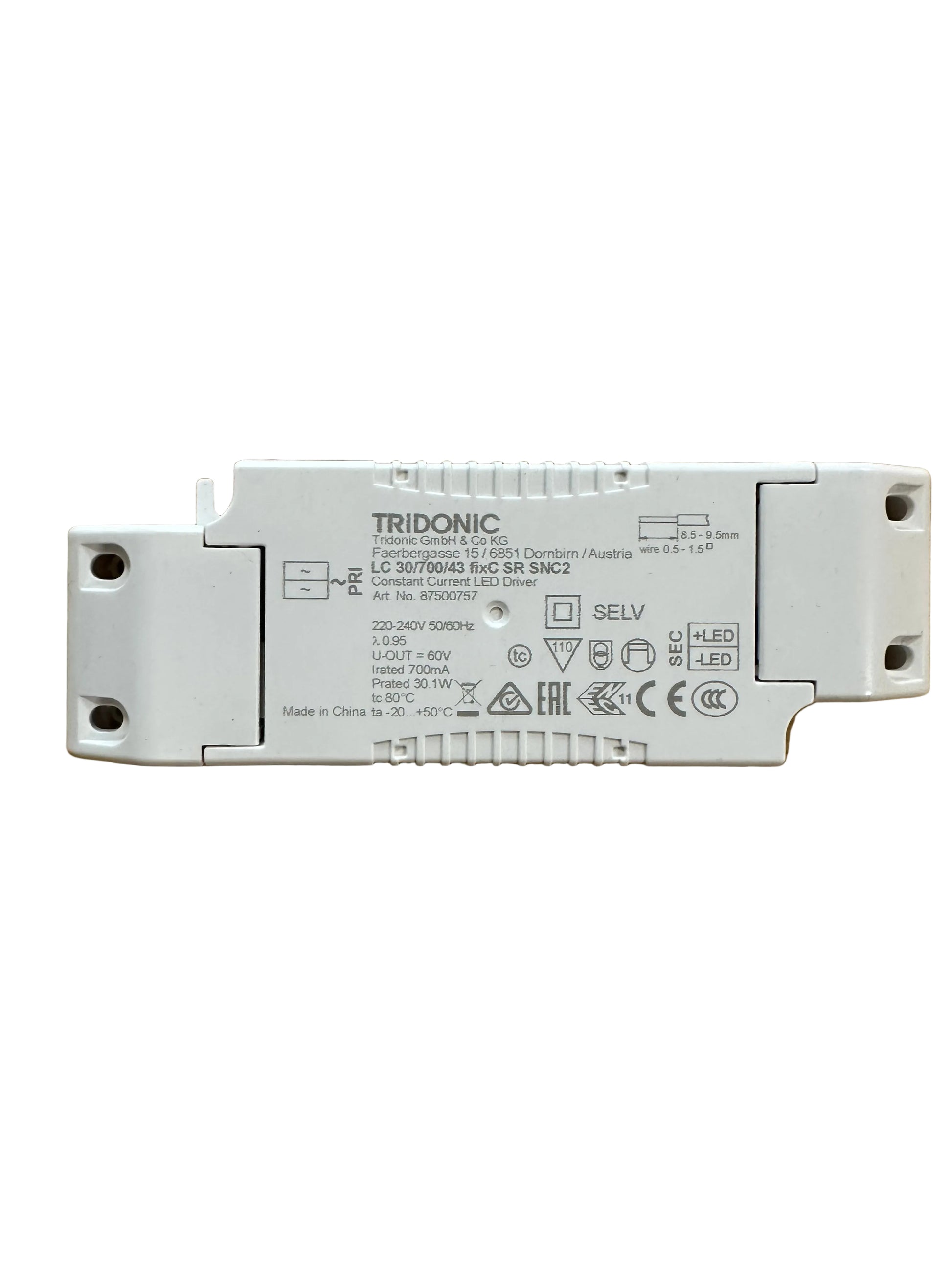 Tridonic 87500757 LC 30/700/43 fixC SR SNC2 Compact LED Driver - LED Retro