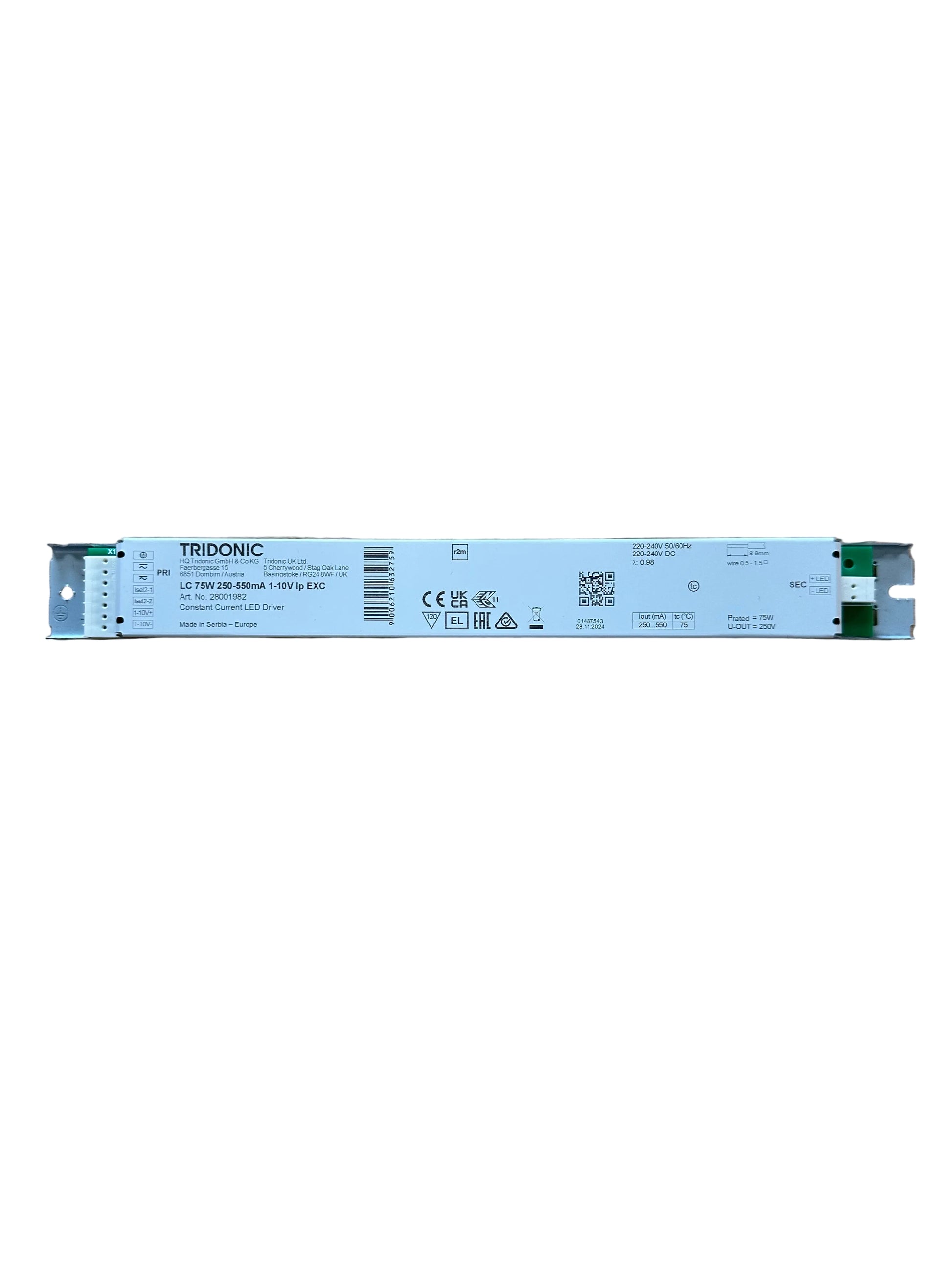 Tridonic 28001982 LC 75W 250-550mA 1-10V lp EXC - LED Retro