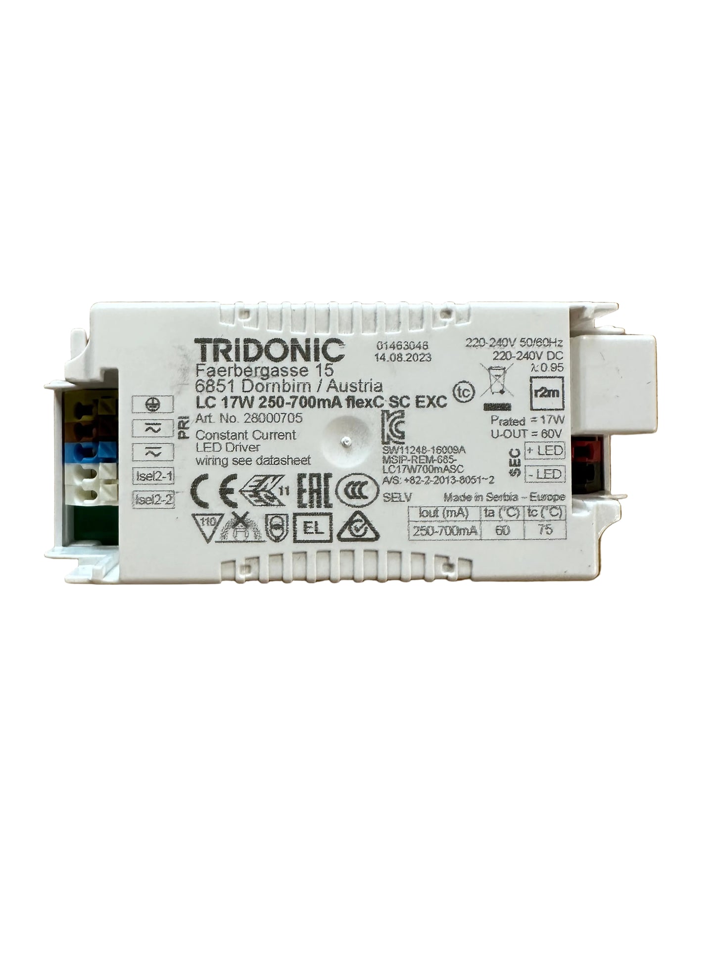 Tridonic 28000705 LC 17W 250–700mA flexC SC EXC - LED Retro