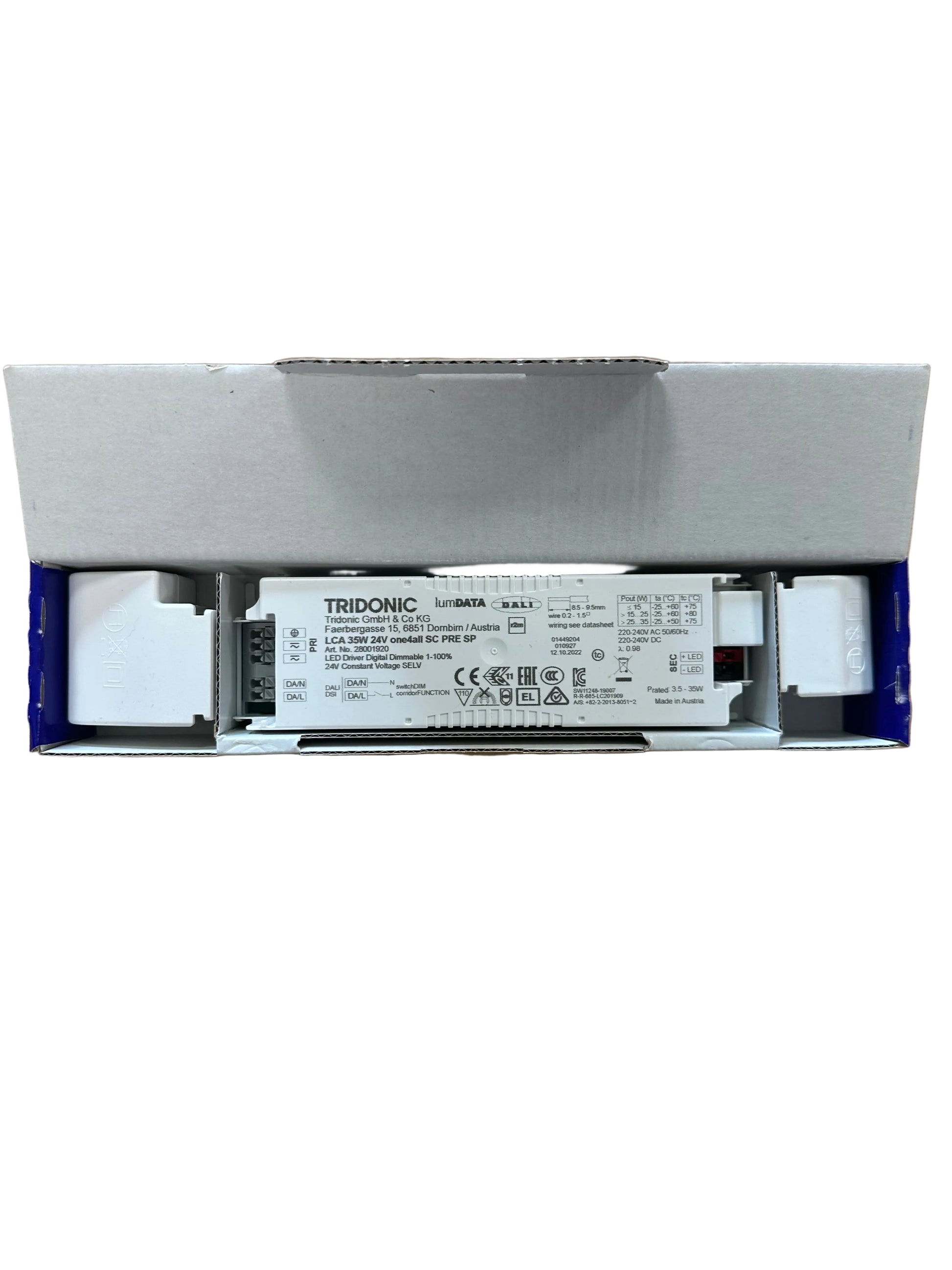 Tridonic LCA 35W 24V one4all SC PRE SP Spec Sheet - LED Retro