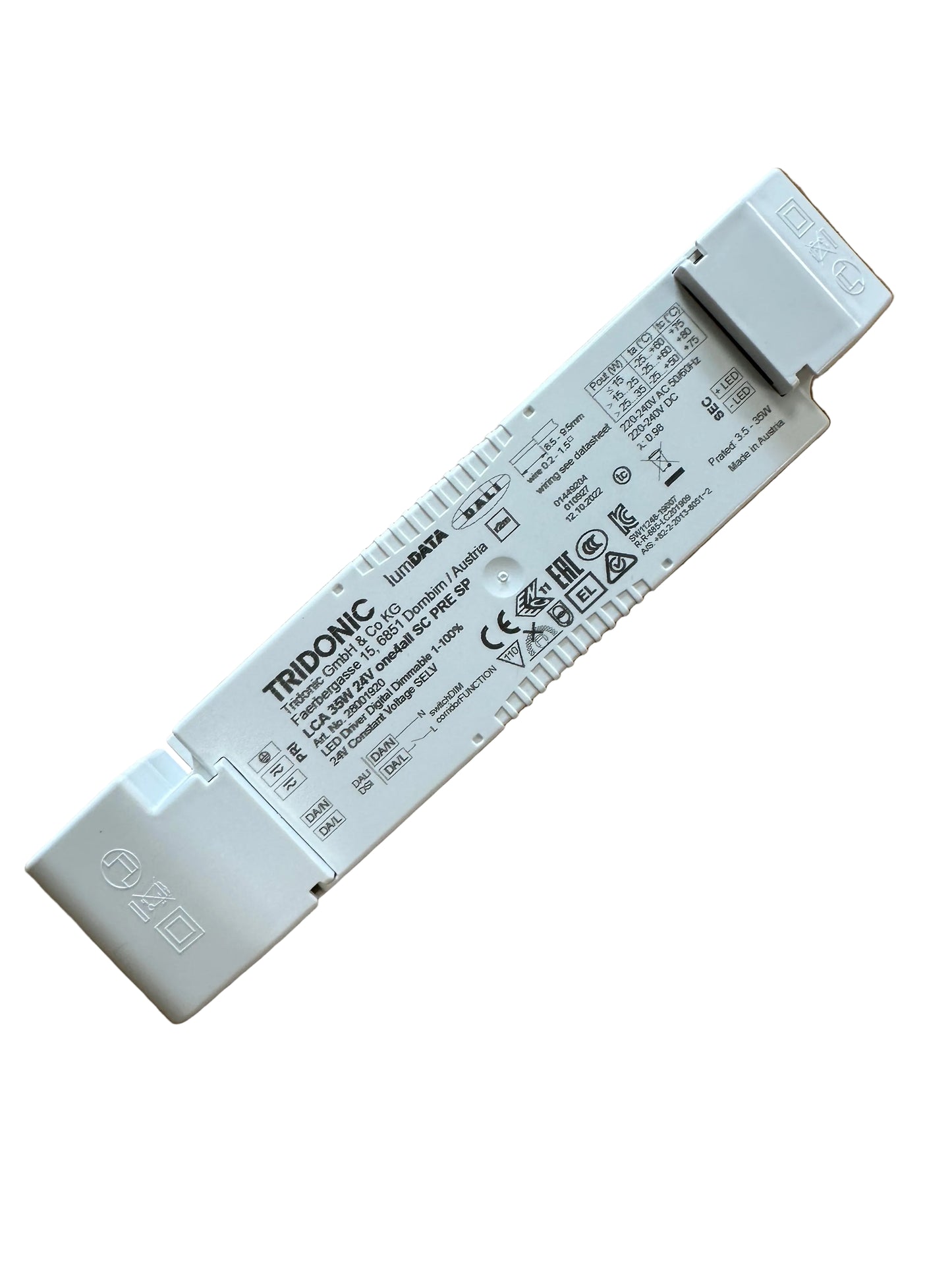 Tridonic LCA 35W 24V one4all SC PRE SP Spec Sheet - LED Retro