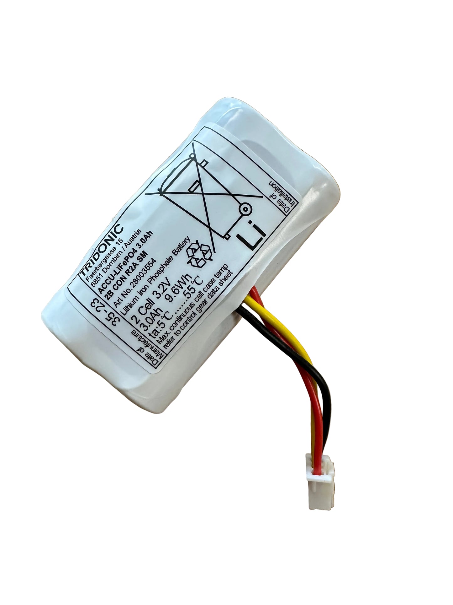Tridonic 28003554 PACK-LiFePO4 3.0Ah 2A CON R2A SM - LED Retro