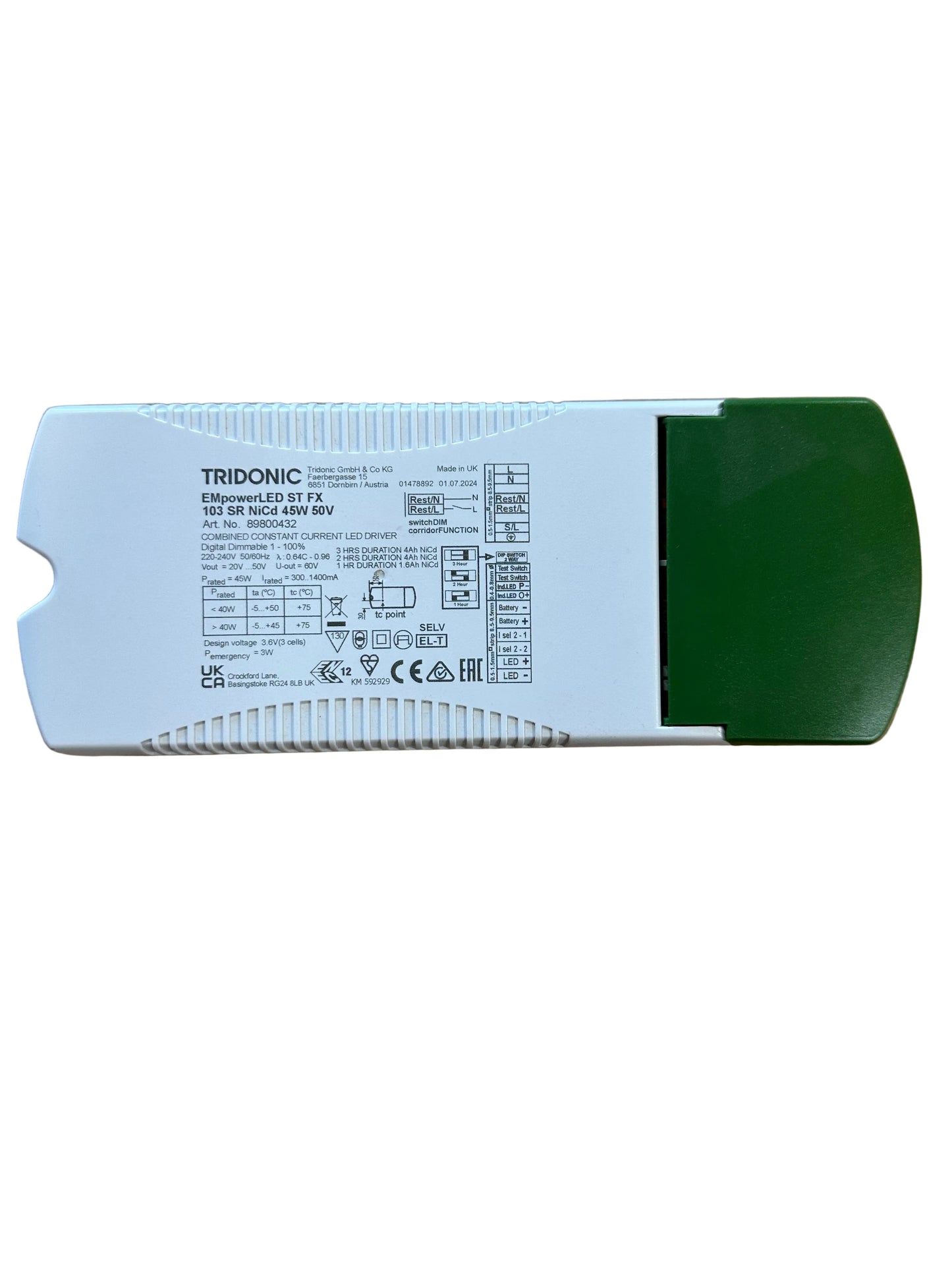 Tridonic 89800432 EM powerLED ST FX 103 SR NiCd 45W 50V - LED Retro