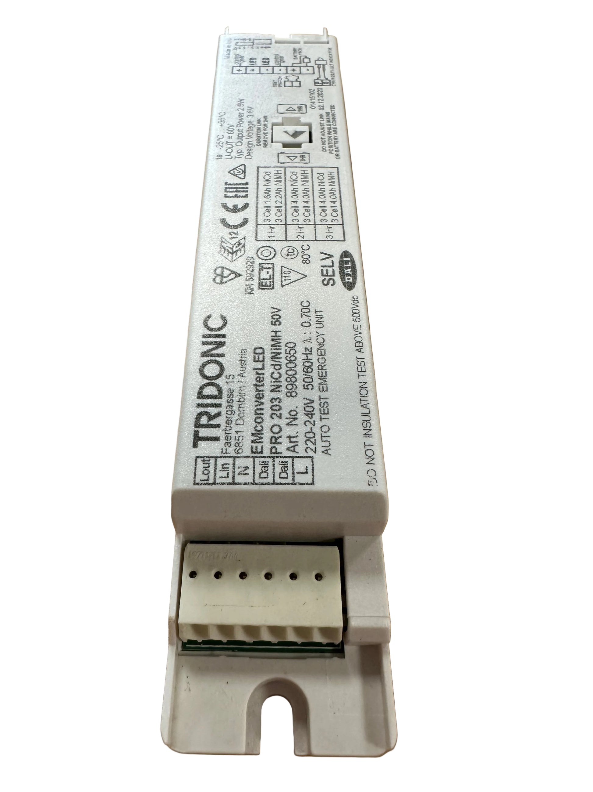 Tridonic 89800650 EM converterLED PRO 203 NiCd/NiMH 50V - LED Retro
