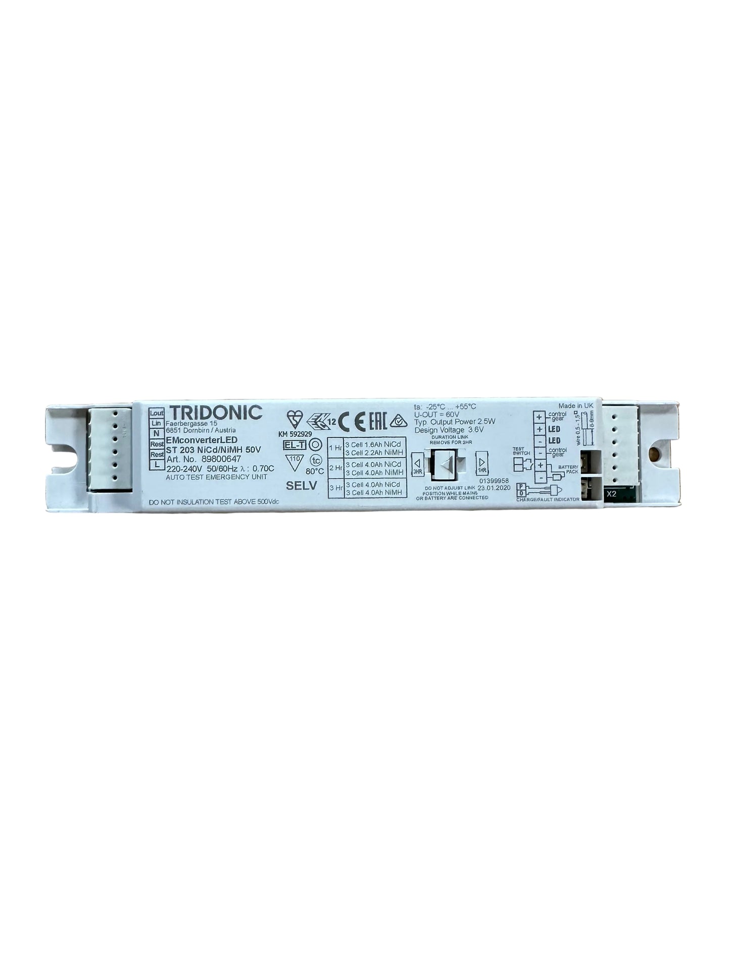 Tridonic 89800195 EM converterLED PRO 135 NiCd 90V - LED Retro