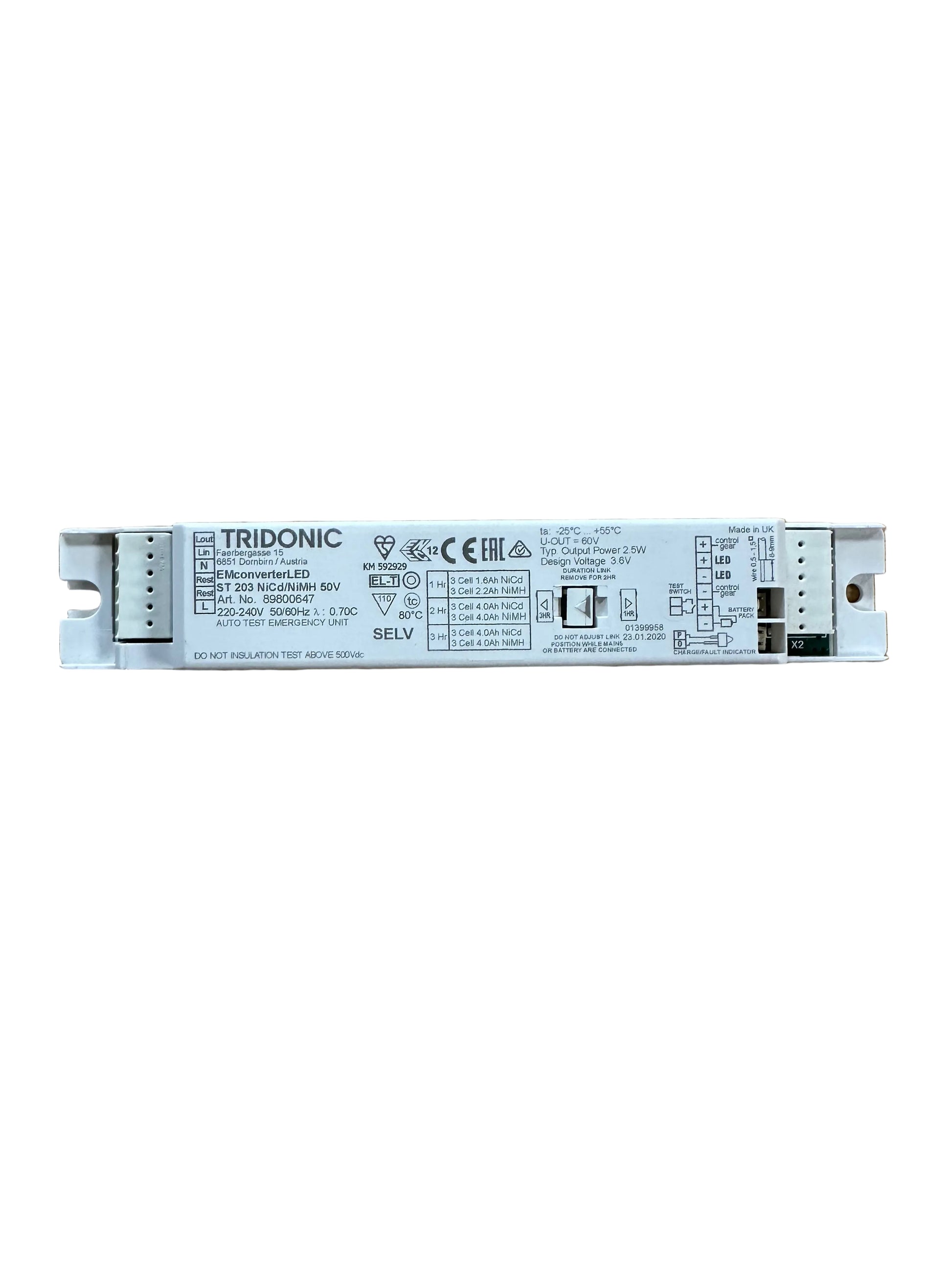 Tridonic 89800195 EM converterLED PRO 135 NiCd 90V - LED Retro