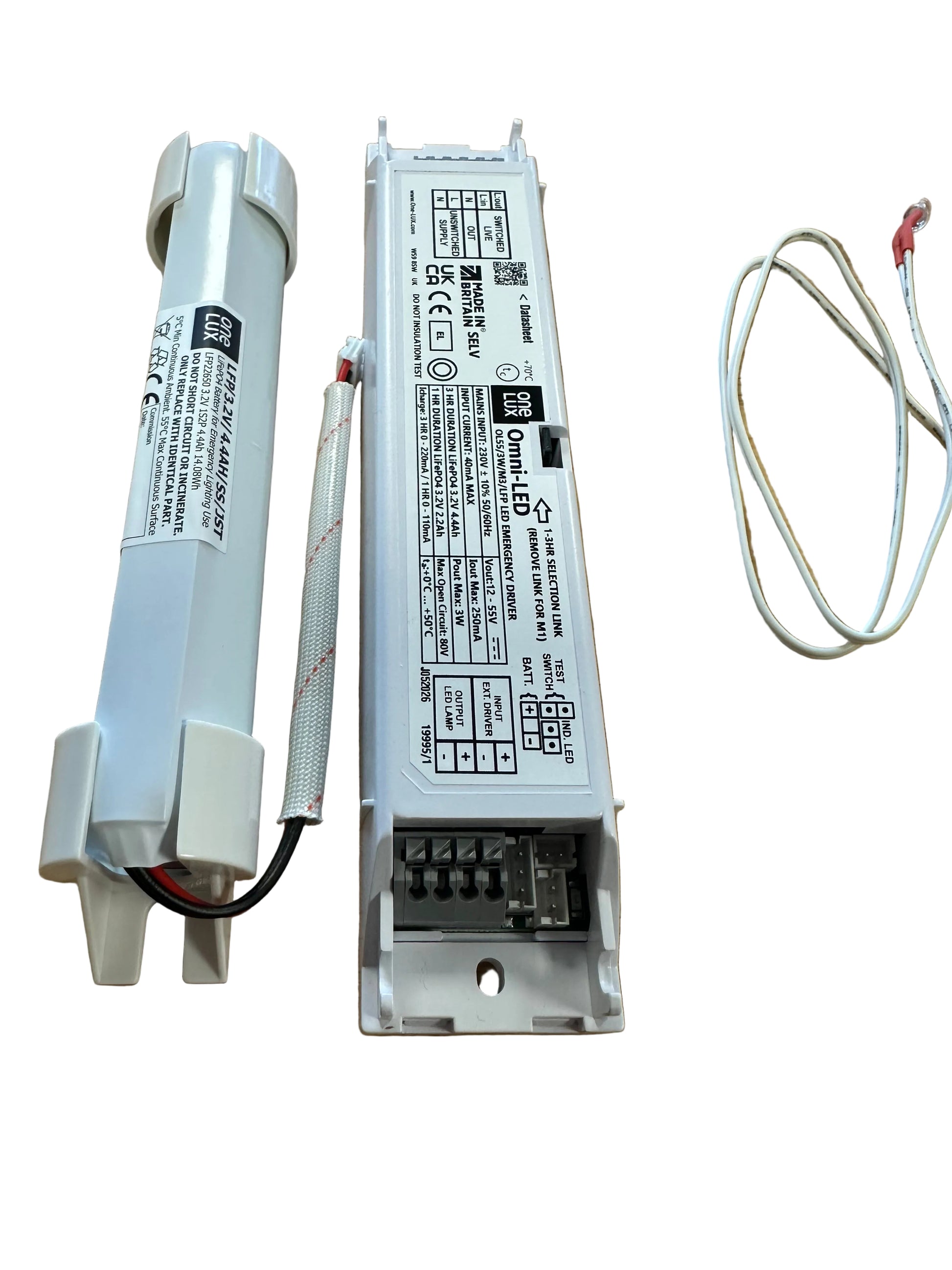 One-Lux OL55/3W/M3/LFP/SS 12-55V 3W Emergency Conversion Kit - LED Retro