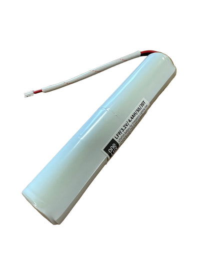 One LUX LFP/3.2V/4.4AH/SS/JST 3.2V 4.4AH LiFePO4 Emergency Lighting Battery - LED Retro