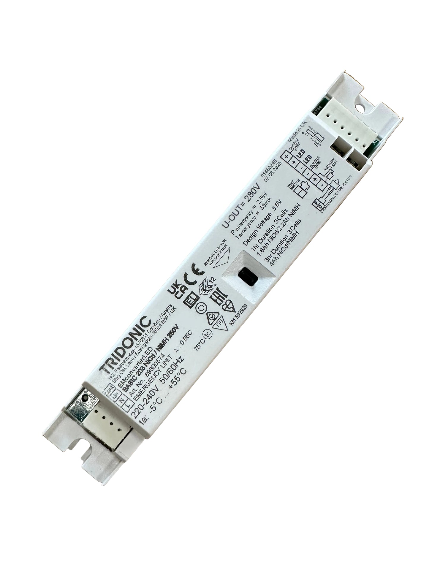 Tridonic 89800574 EM converterLED BASIC 203 NiCd/NiMH 250V - LED Retro