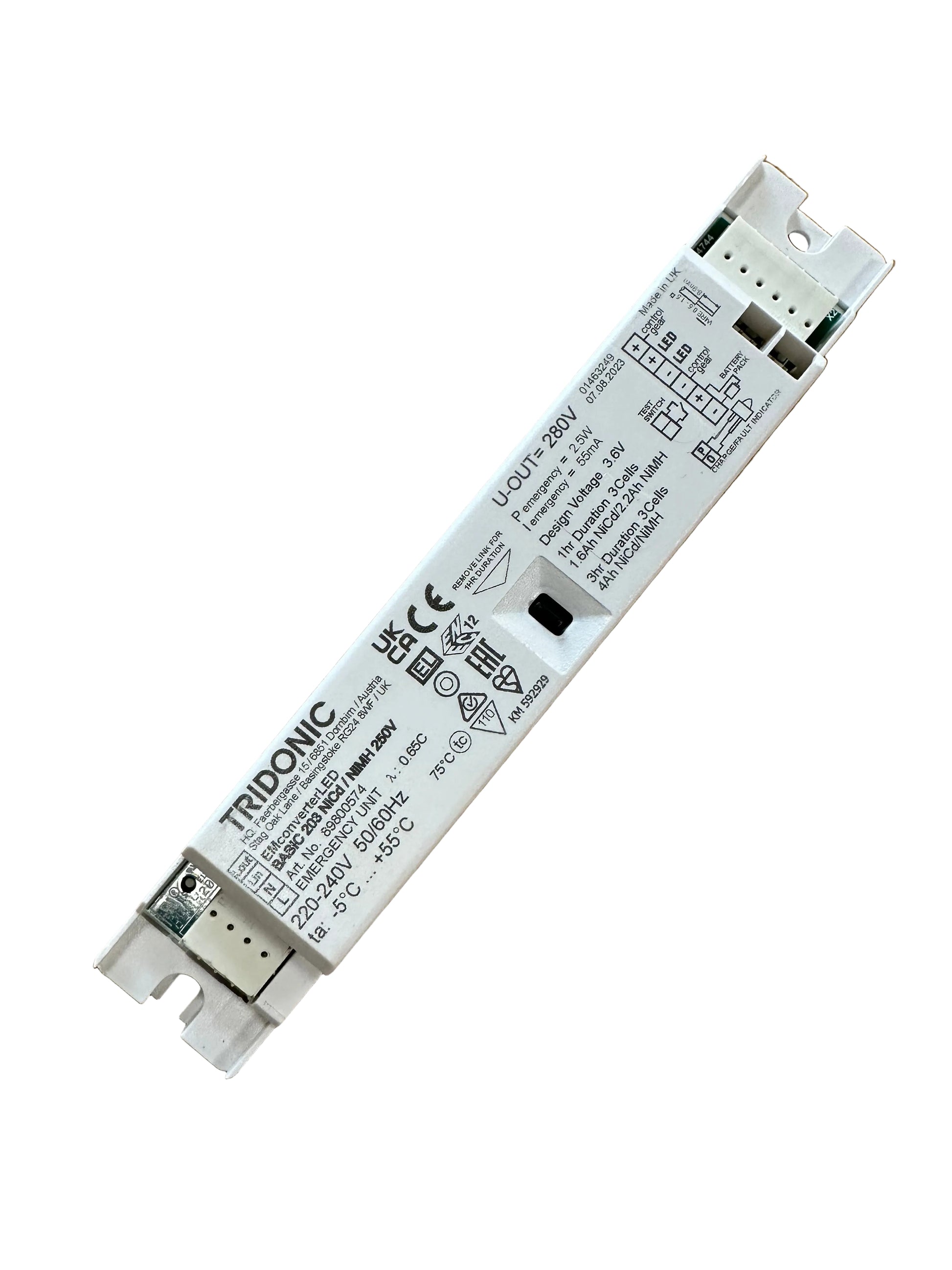Tridonic 89800574 EM converterLED BASIC 203 NiCd/NiMH 250V - LED Retro