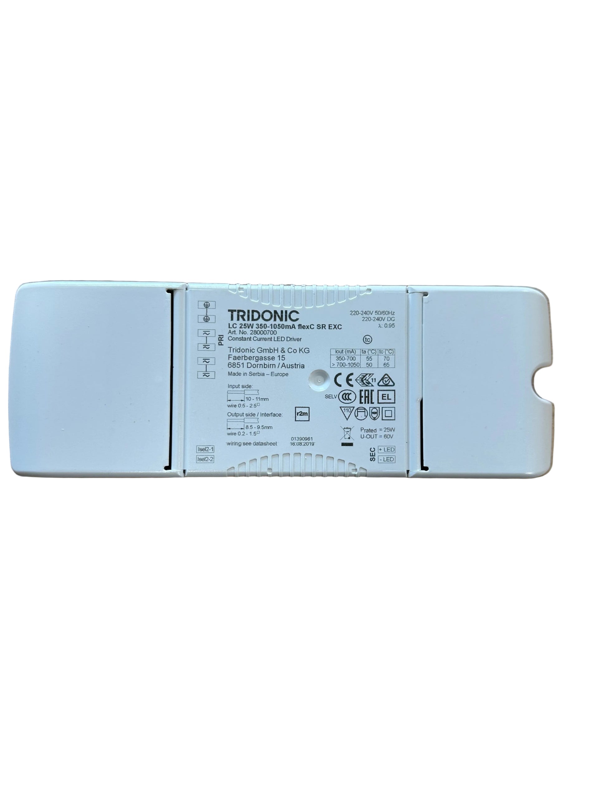 Tridonic 28000700 Driver LC 25W 350–1050mA flexC SR EXC - LED Retro