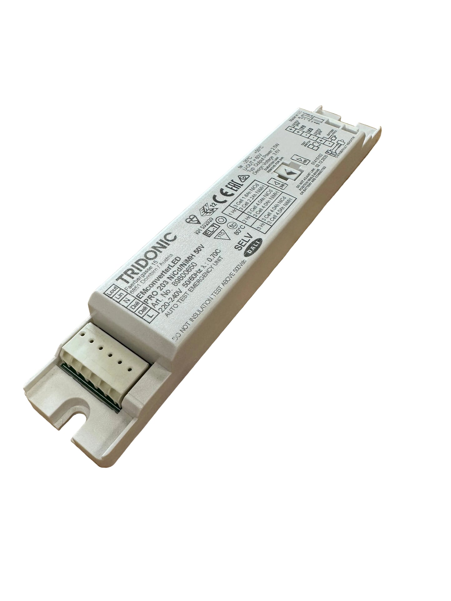 Tridonic 89800564 EM converterLED BASIC 205 NiCd/NiMH 250V - LED Retro