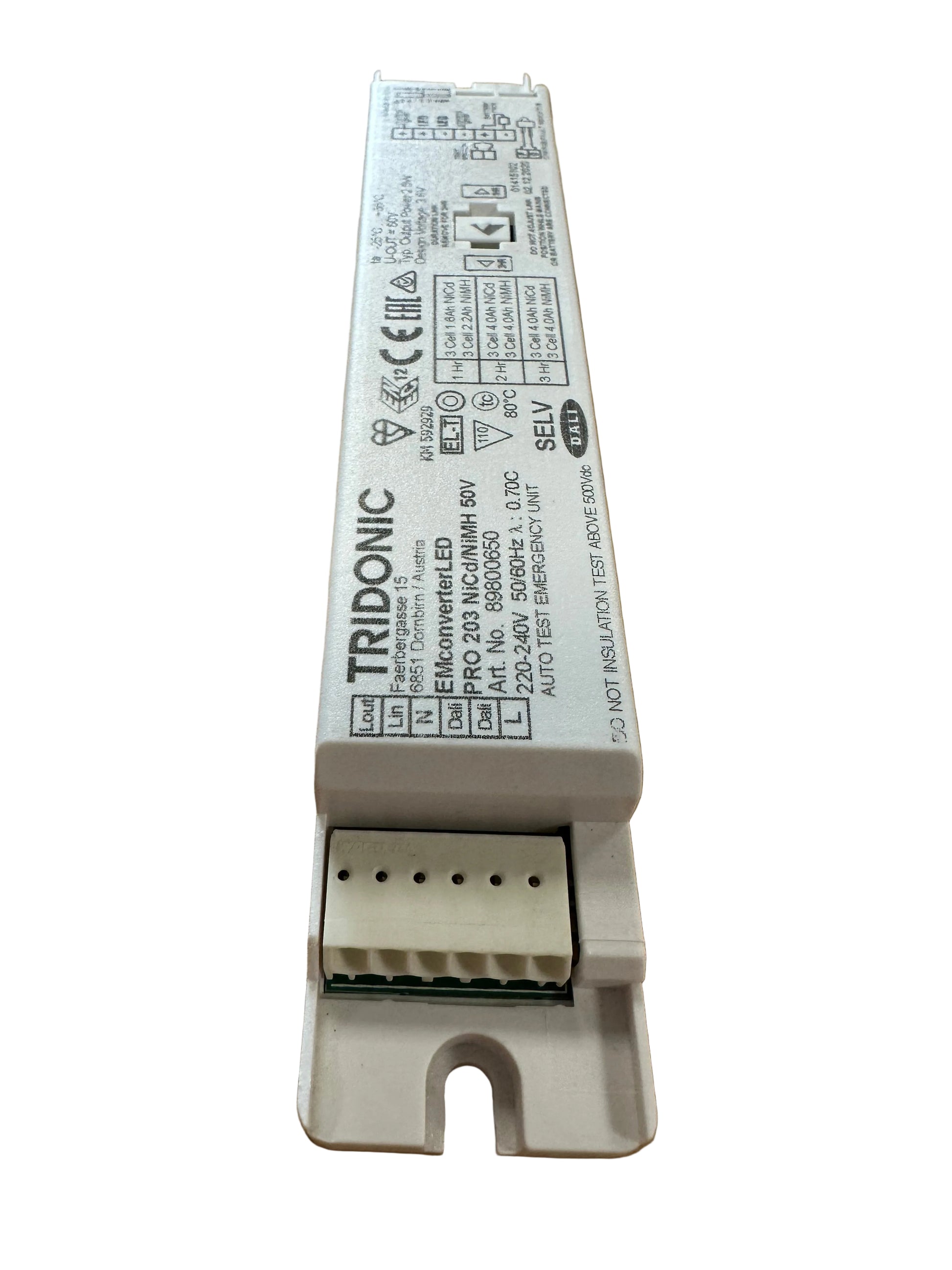Tridonic 89800564 EM converterLED BASIC 205 NiCd/NiMH 250V - LED Retro