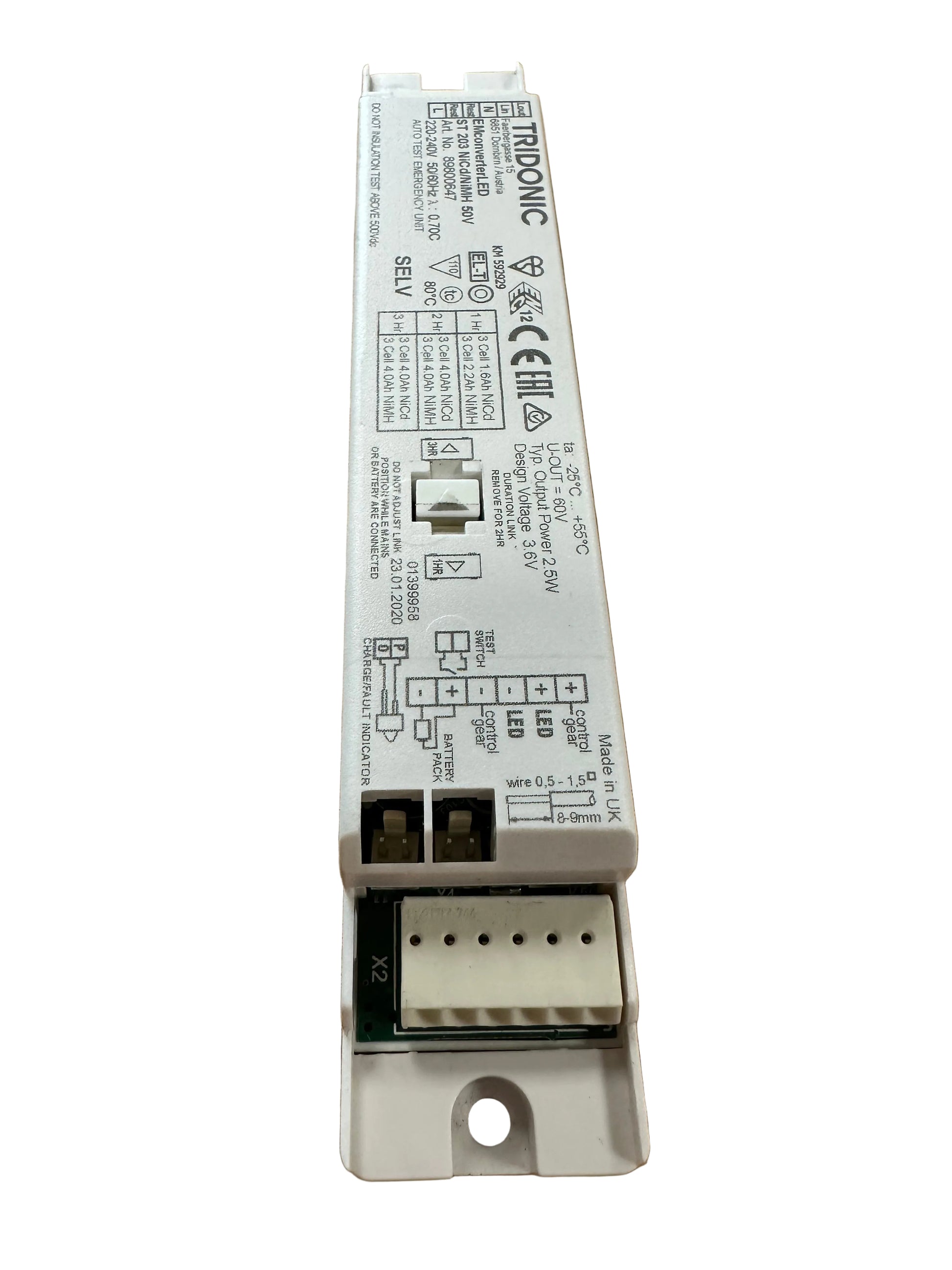 Tridonic 89800647 EM converterLED ST 203 NiCd/NiMH 50V - LED Retro
