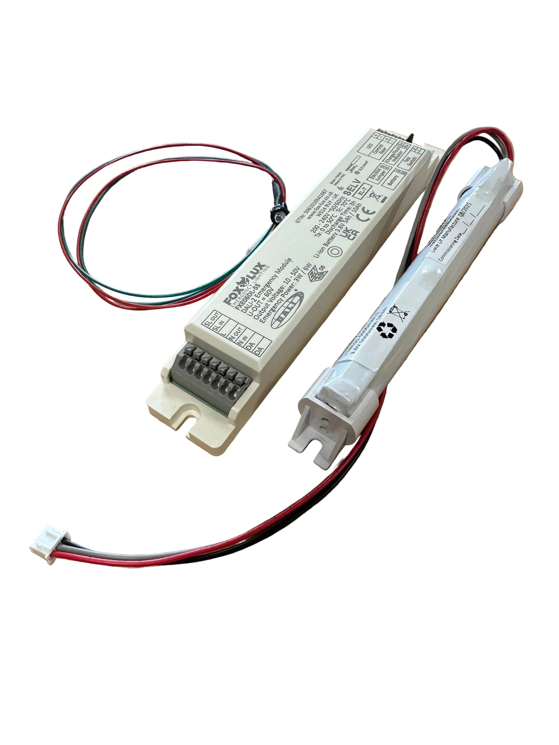FXE06DL-55-KIT-3W 10-50V c/w 3.6V 5.0Ah 2 Cell Li-ion Stick Battery FXC3.6-5000-D300 - LED Retro