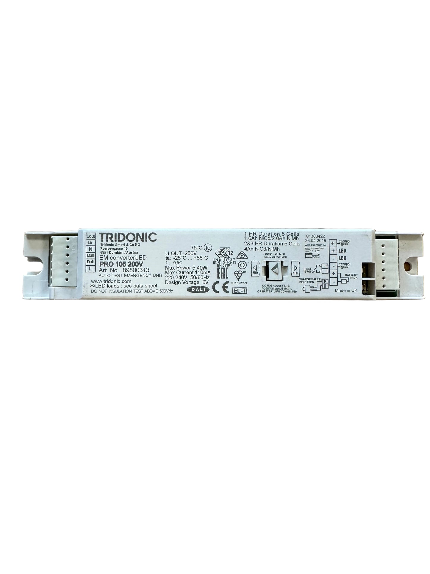 Tridonic 89800313 EM converterLED PRO 104 200V - LED Retro