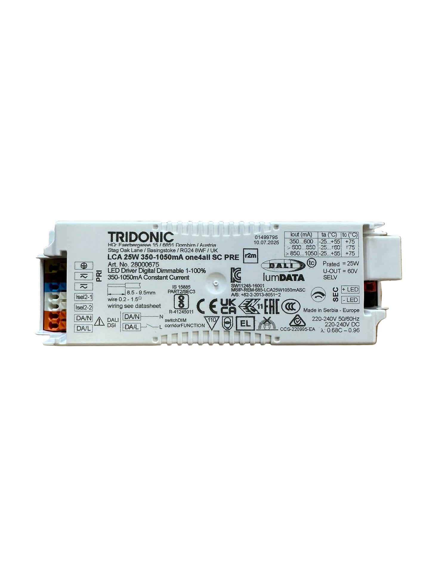 Tridonic 28000675 LCA 25W 350-1050mA one4all SC PRE - LED Retro