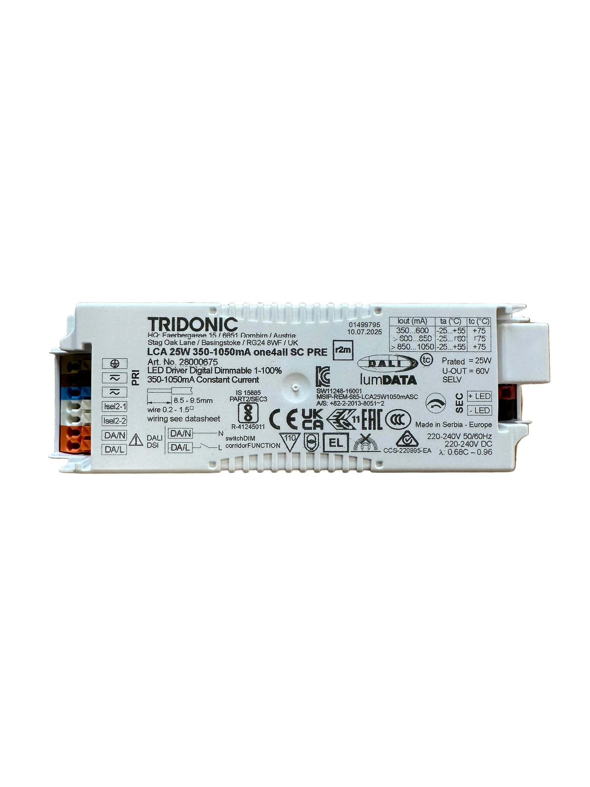 Tridonic 28000675 LCA 25W 350-1050mA one4all SC PRE - LED Retro