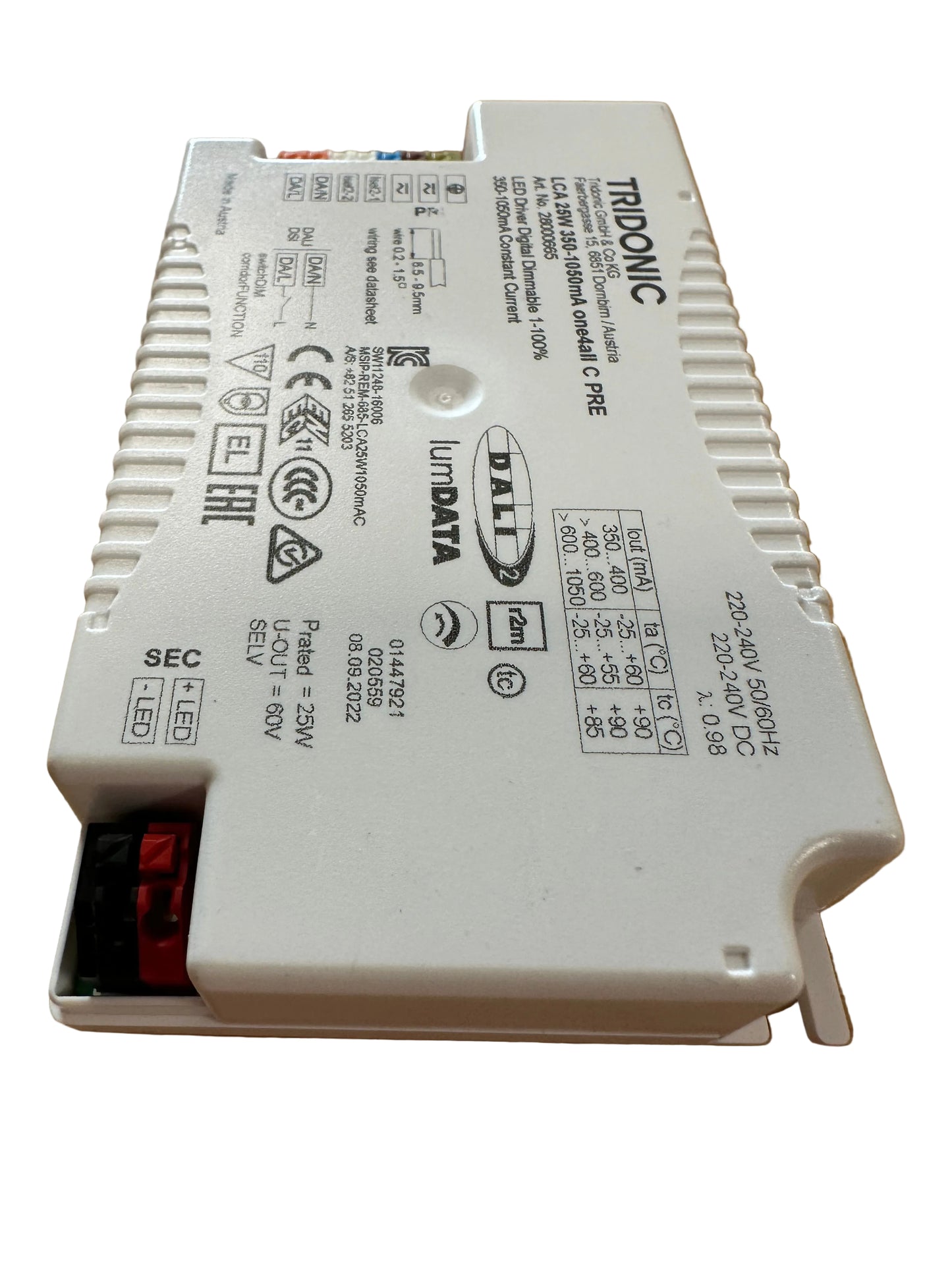 Tridonic 28000665 LCA 25W 350-1050mA one4all C PRE - LED Retro