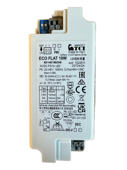TCI 122281l ECO FLAT 10W 90/140/190/240 3.8-10.1W 30-42V LED Driver - LED Retro