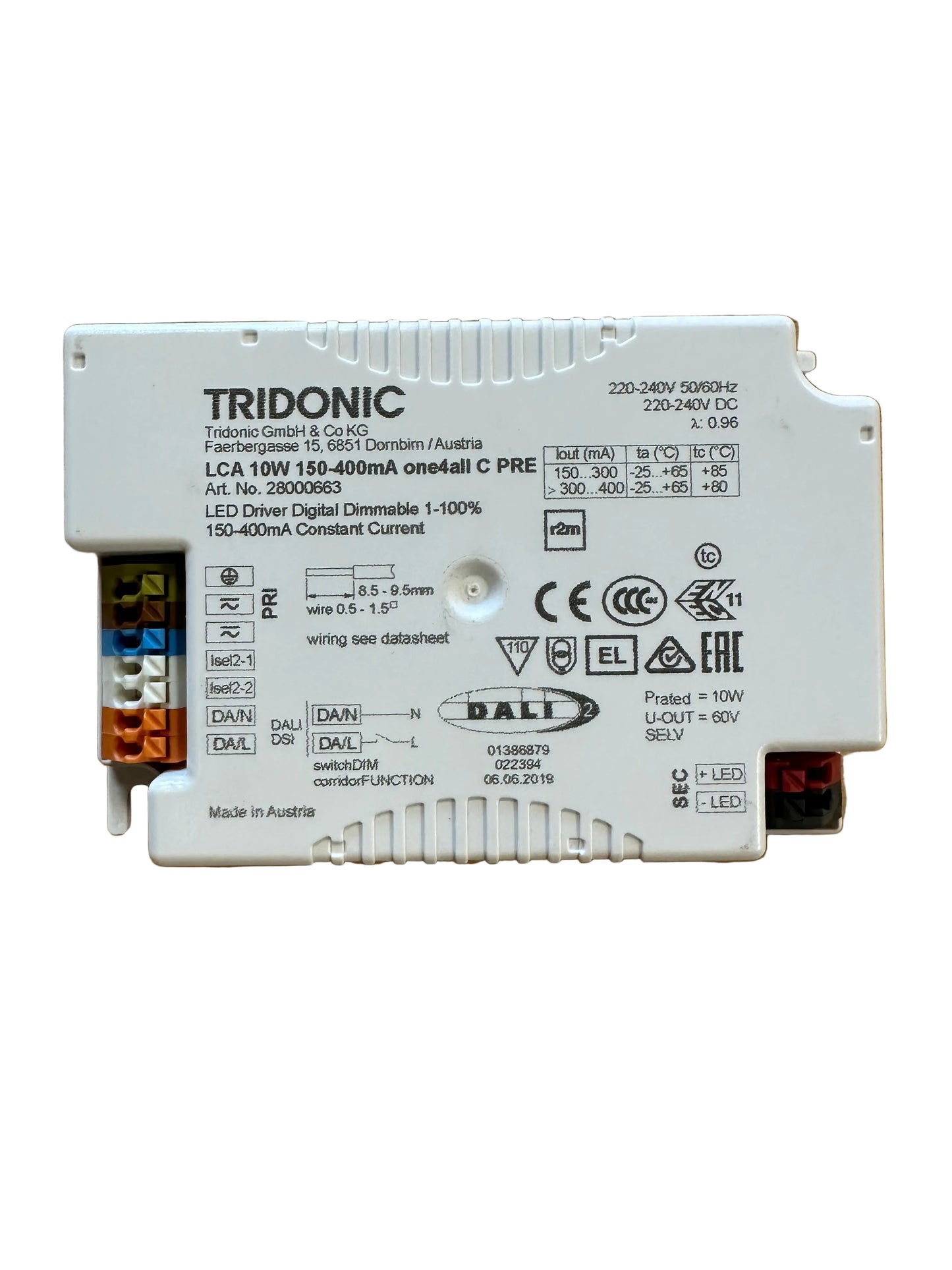 Tridonic 28000663 LCA 10W 150-400mA one4all C PRE - LED Retro